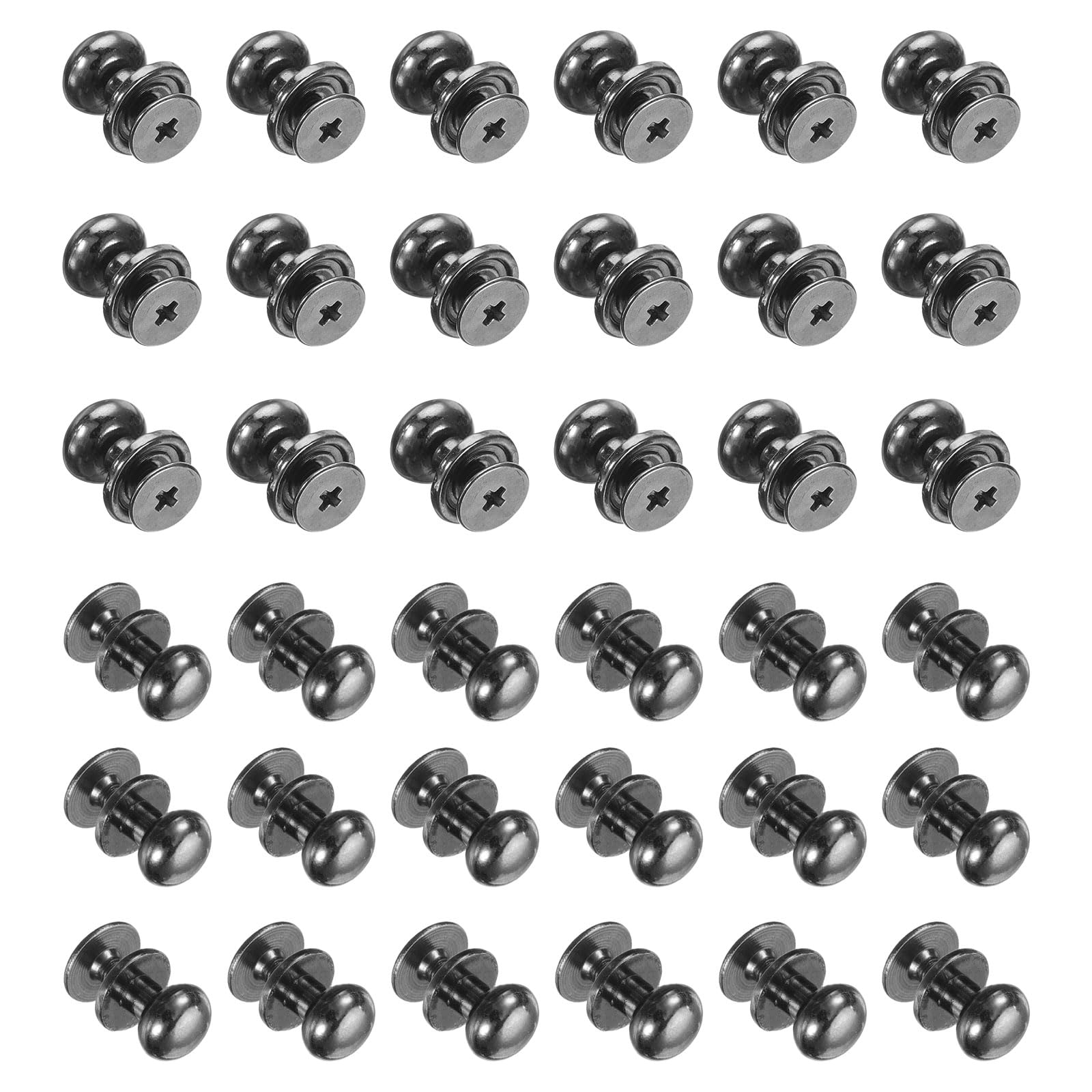 Bouton de 9mm noir rond de meuble miniature pour finition haut de gamme
