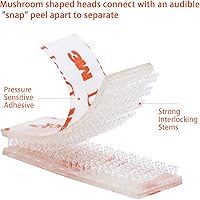 Vista 3 de HSTECH EZ Pass/IPass/IZoom Toll Tag Mounting Kit - 8 Pcs (4 Sets) Reclosable Fastener Dual Lock Tape Strips