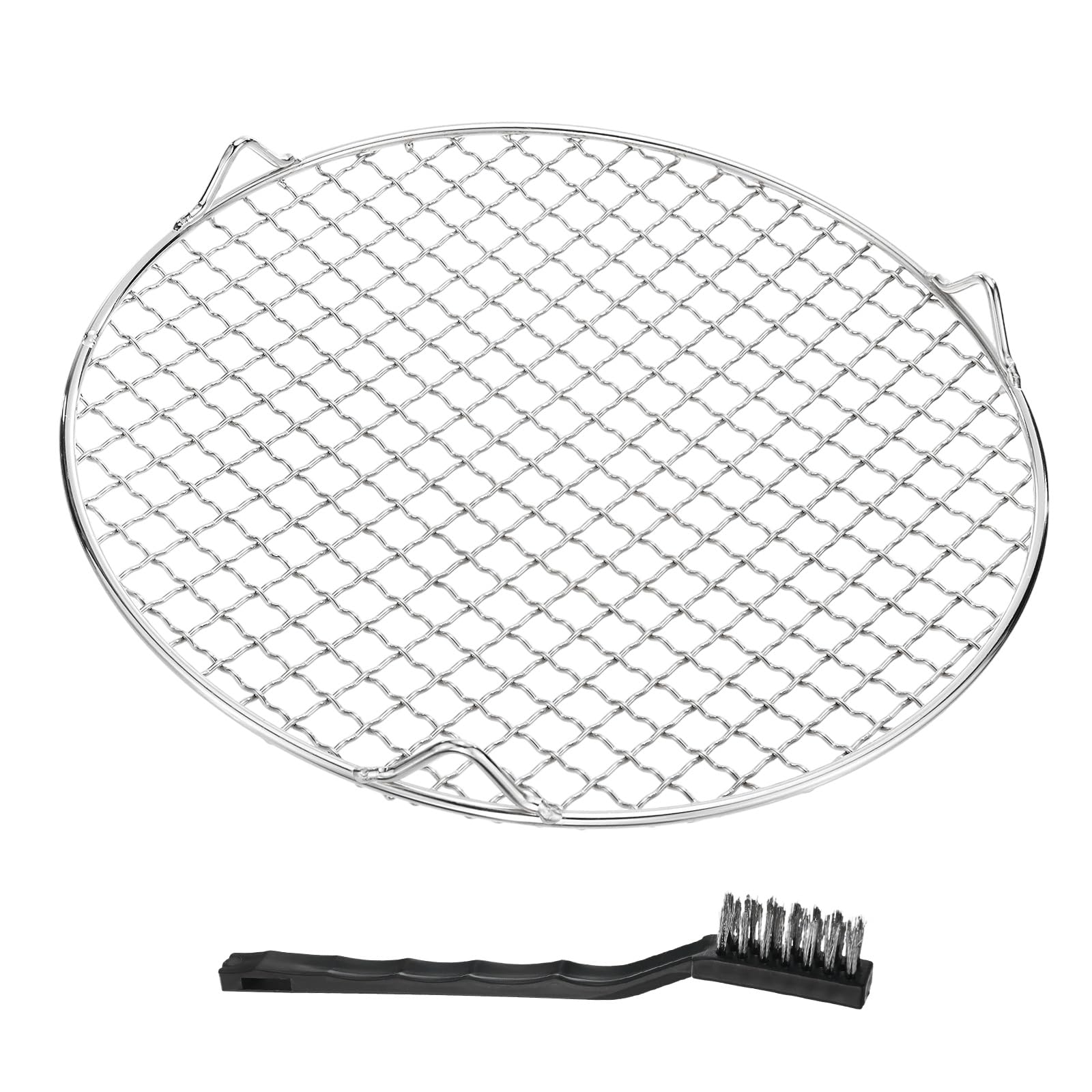 M METERXITY 1 Pack Wire Cooling Racks for Baking with Legs, Round Stainless Steel Cooling Racks for Cooking Baking Steaming BBQ, Dishwasher Safe [10.63'' x 2.6'', Free Cleaning Brush] — image 1