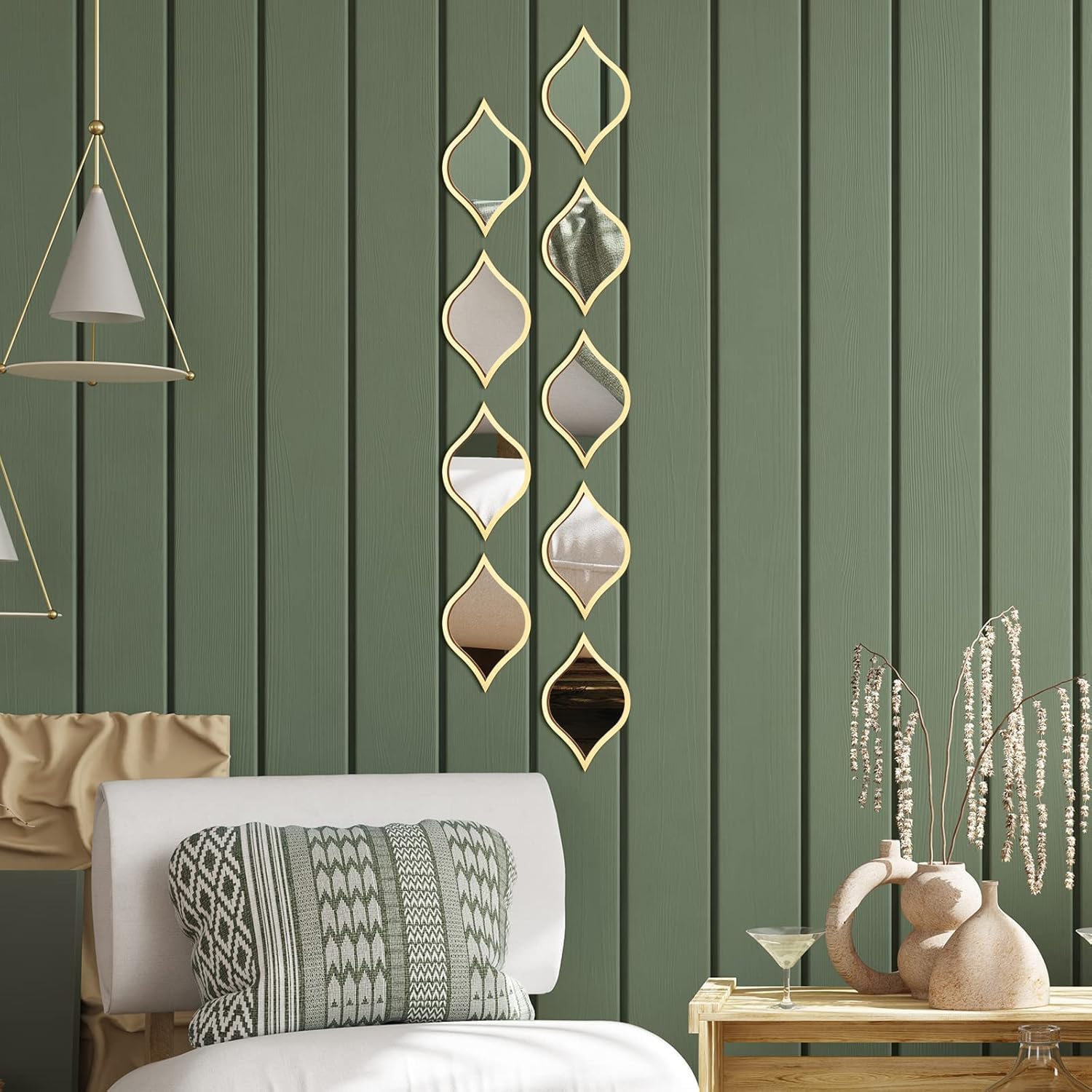 Bohemian Wall Mirror Set - 9 Ogee Mirrors -4