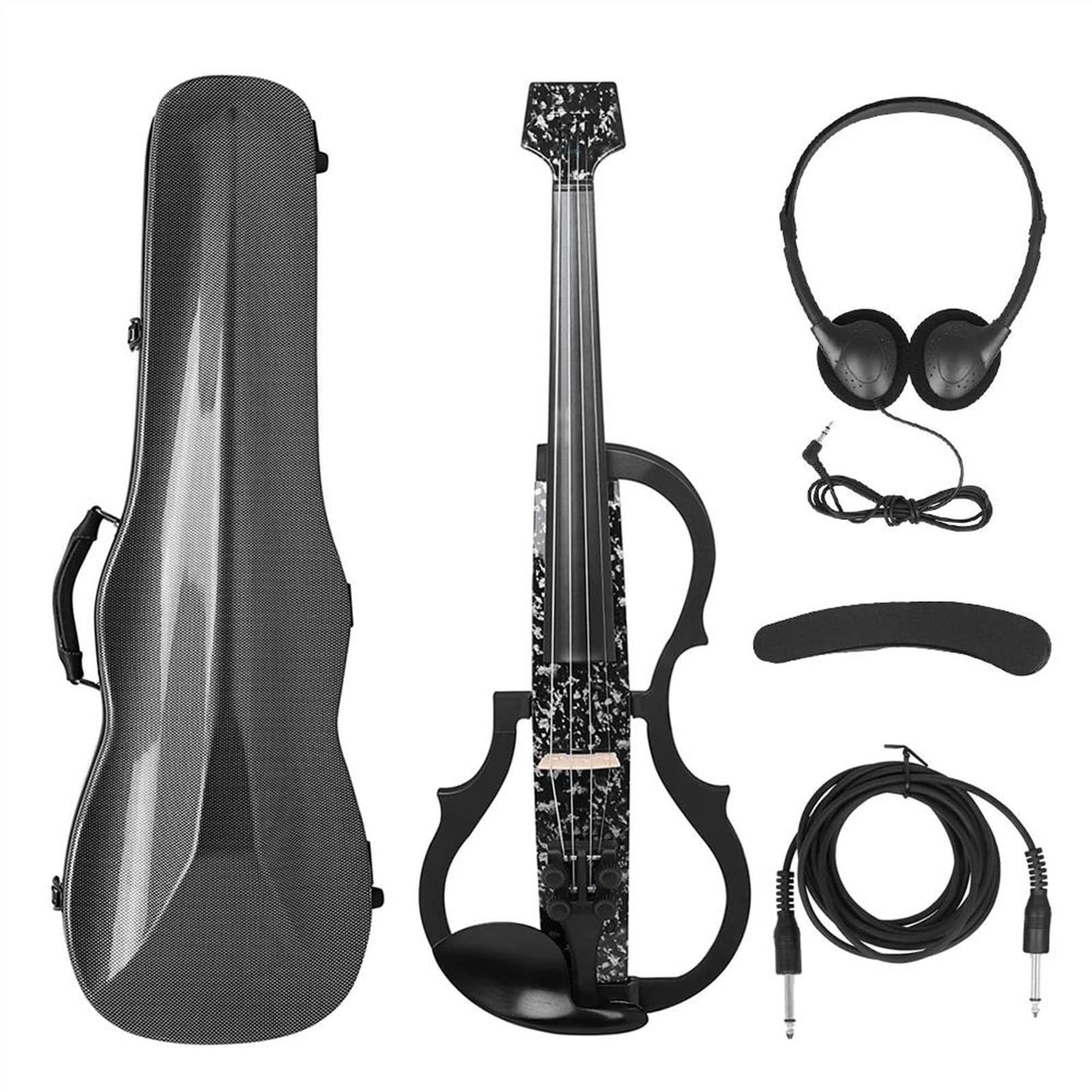 Violine 4/4 Violine Headless Carbon Fiber Elektrische Geige Violine