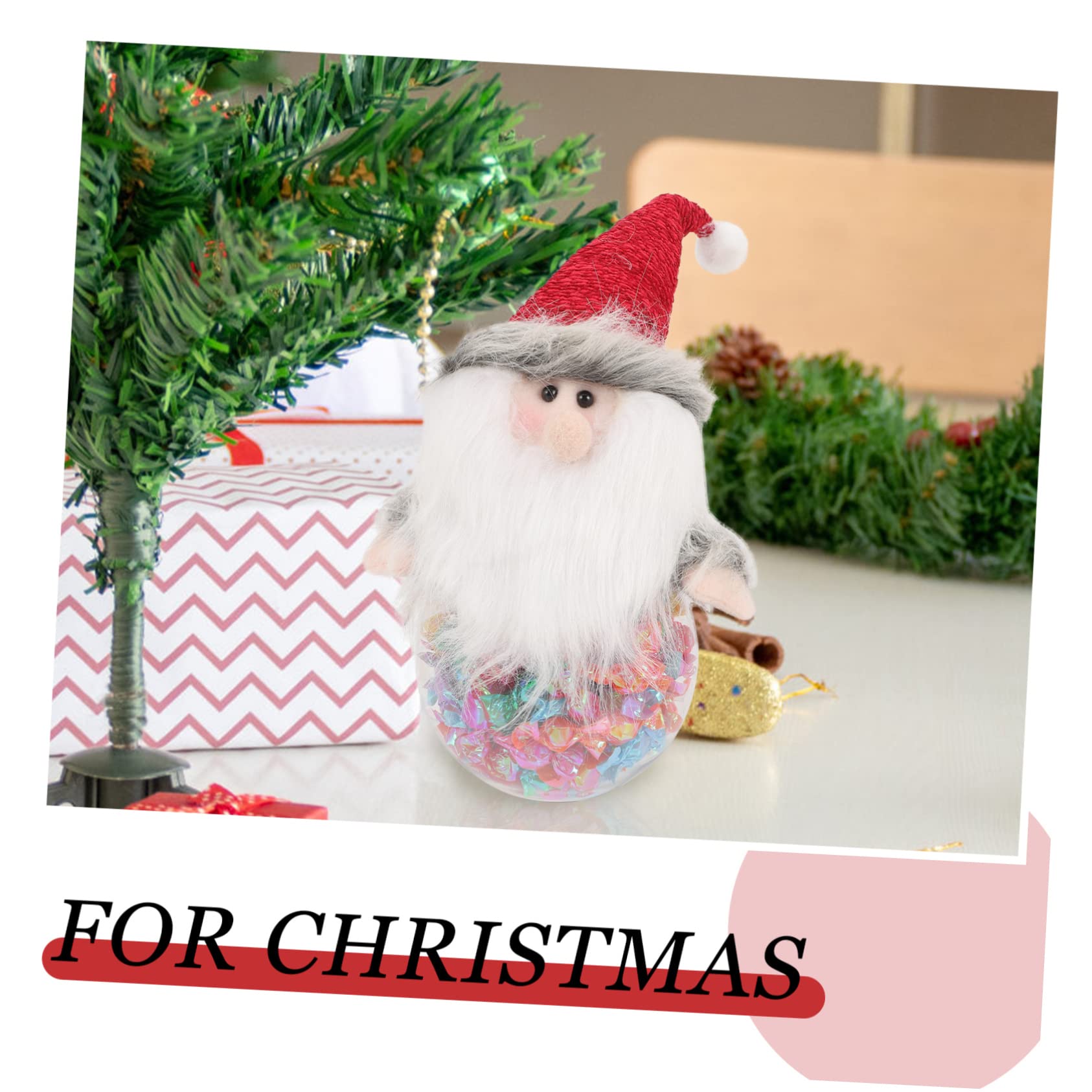 NUOBESTY 3pezzi Scatola Decorativa Natale Forma Natale Contenitore Trasparente Per Caramelle e Dolciumi Perfetta Per Feste e Celebrazioni Natalizie