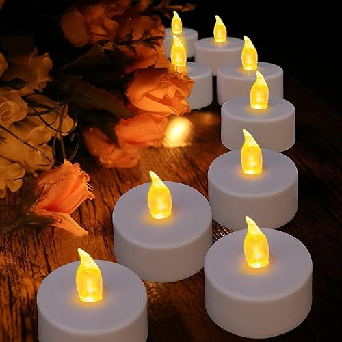 Miniatura 4 de Velas de té sin llama, paquete de 100 velas LED, realistas y brillantes, parpadeantes, de larga duración, 200 horas para festividades, fiestas,