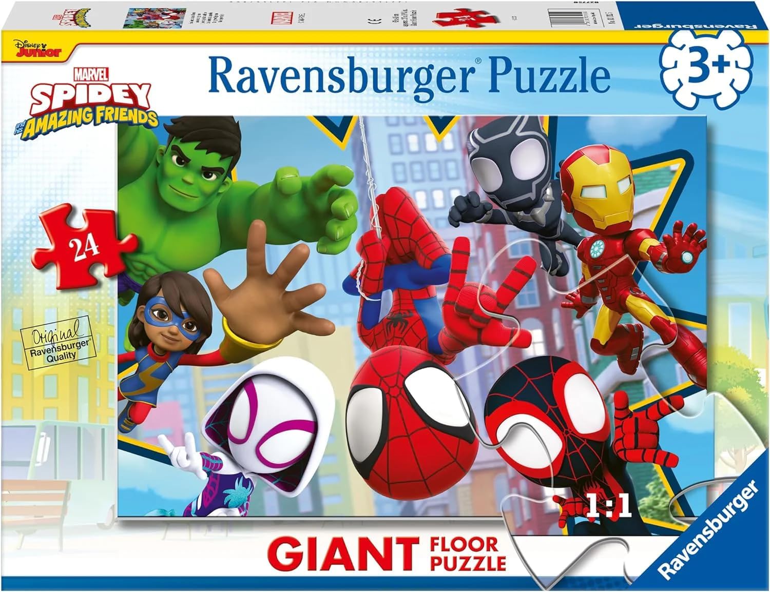 Ravensburger - Spidey Puzzle, 24 Giant Floor Collection, 24 Pieces, Puzzle for Kids, Recommended Age 3+ Years