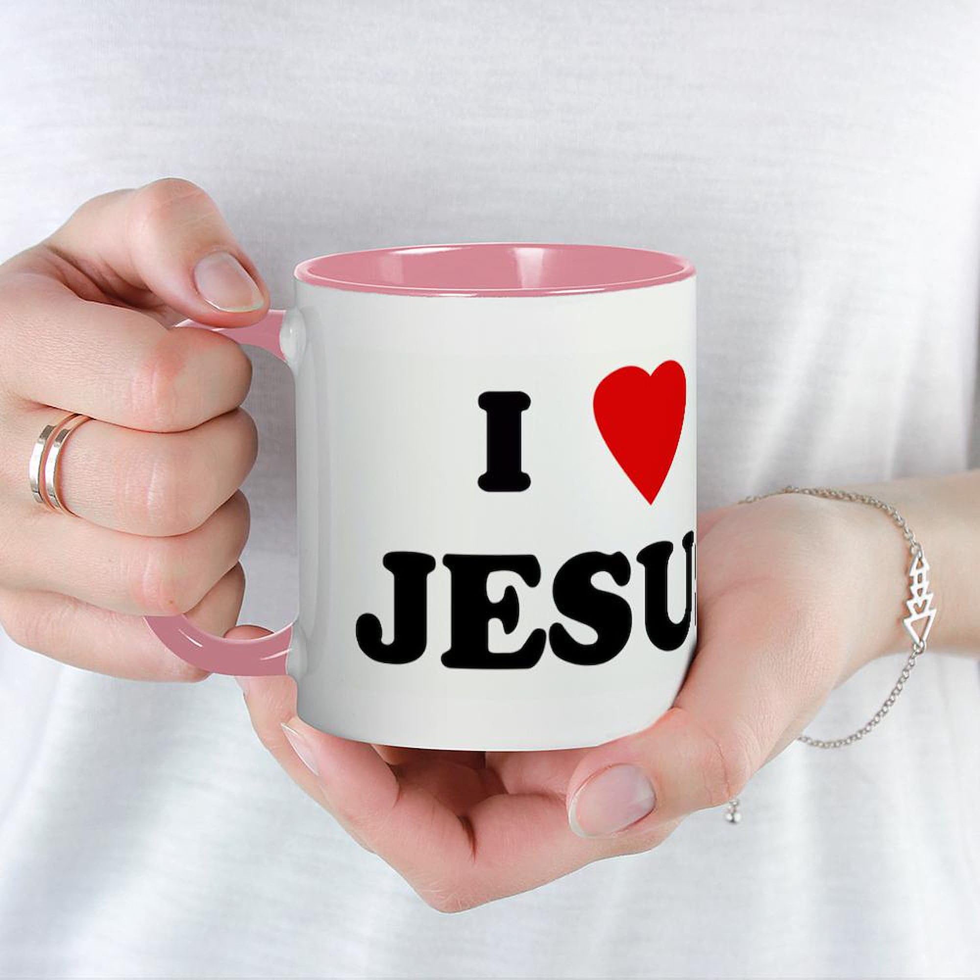 CafePress "I Heart Jesus" 11 Oz Ceramic Coffee Mug - View #7