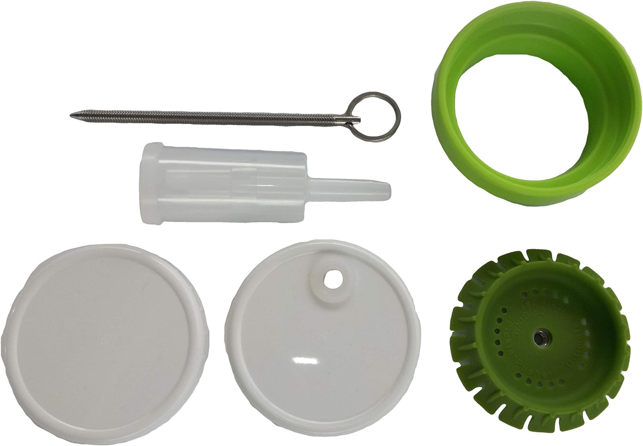 1 Pickle Pusher Small Batch Fermentation Kits. Complete with Airlock and Weight-Replacement. BPA Free. Holds 25X More Than Fermenting Weights. Fits Widemouth Mason Jars Not Included