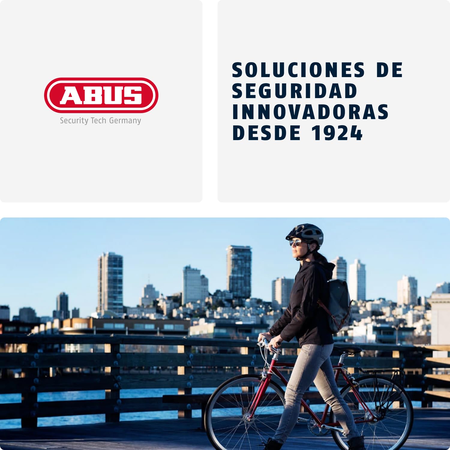 ABUS Bloqueo de disco de freno de moto GRANIT™ Power XS 67 con cilindro XPlus™ - Bloqueo de moto con cerradura de doble grillete y cable recordatorio - Accesorios de moto - Amarillo