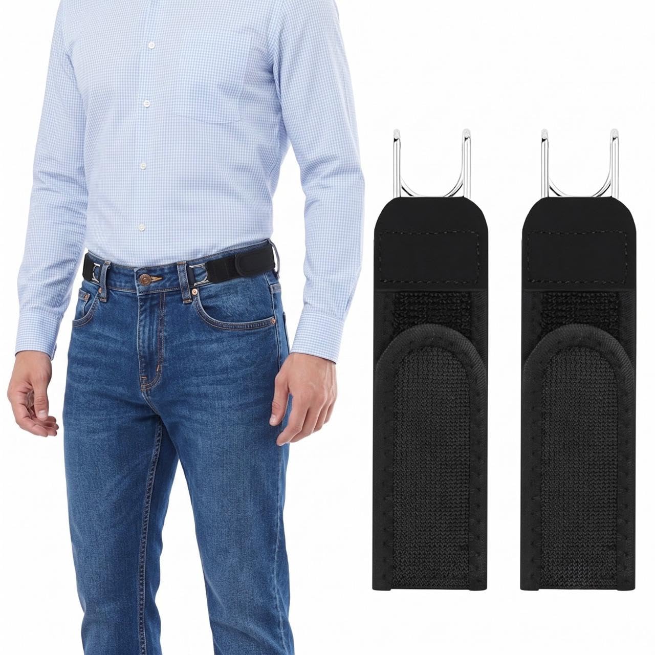 Elastic Buckleless Belt for Men – Tactical Hook Stretch Belt, Adjustable No Buckle Waist Belt for Jeans, Casual Pants & Everyday Comfort-image-7