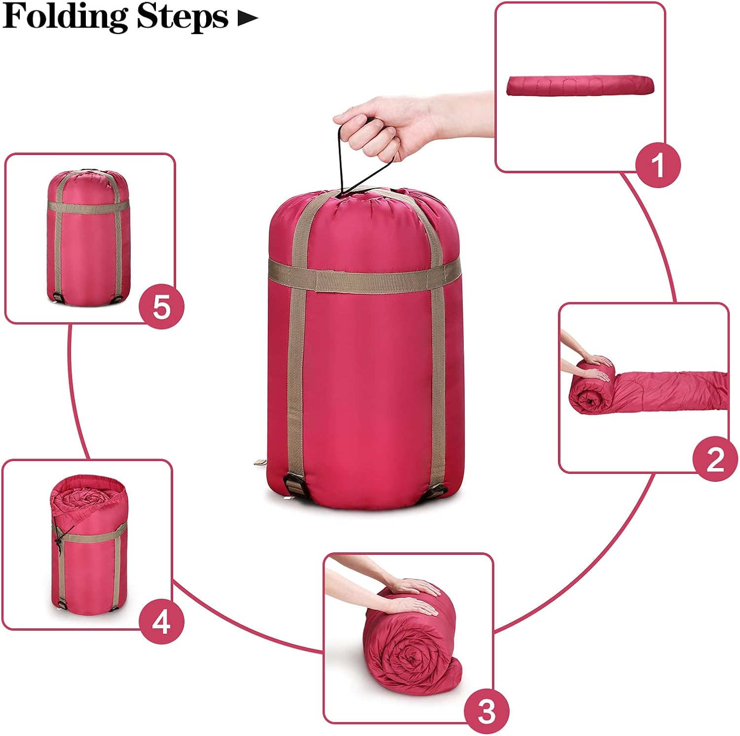 Sleeping Bags for Adults, Teens & Kids - Use for 3-4 Seasons, Warm & Cold Weather - Lightweight,Waterproof, Use for Backpacking, Hiking and Camping