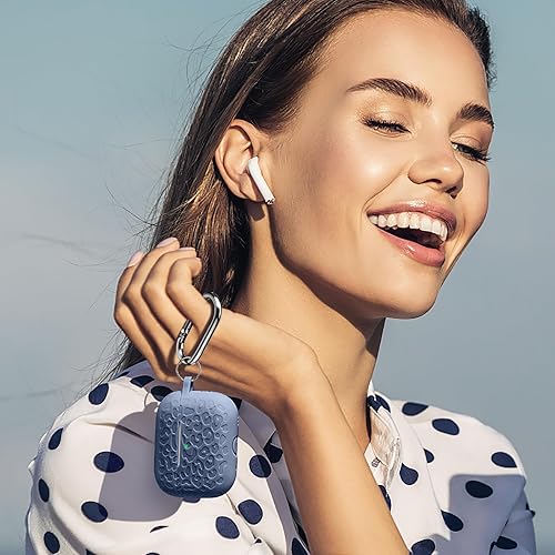 Vista 325 de Funda para Airpods de 2ª y 1ª, silicona suave, leopardo, compatible con Apple AirPods de 2ª/1ª generación de carga con llavero, a prueba de golpes