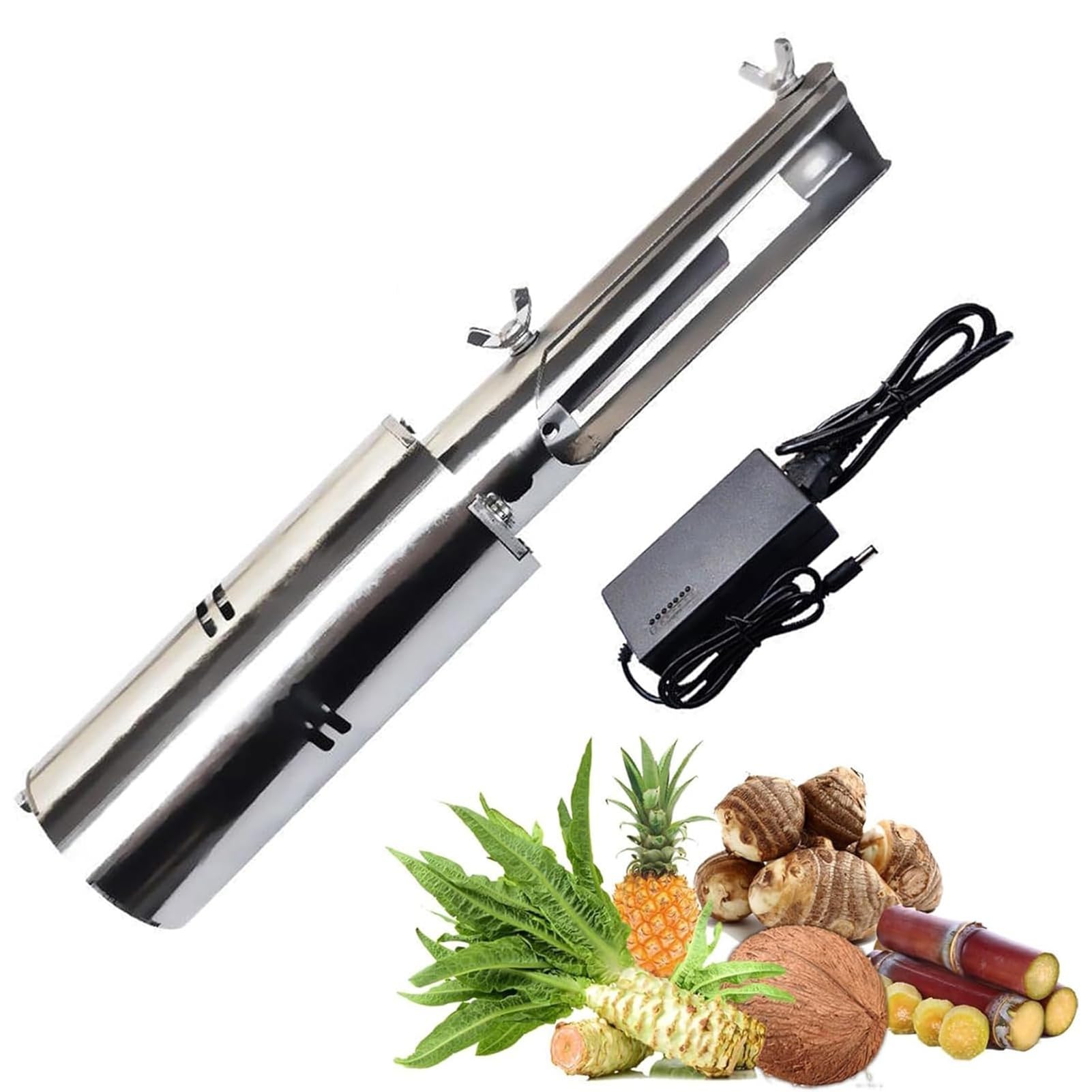 Máquina peladora eléctrica, portátil, automática, de grosor ajustable, para frutas y verduras