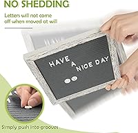 Vista 4 de 4 THOUGHT Tablero de Letras con 500 Letras Tablero de Letras de Fieltro de 10" x 10" con Soporte para el Primer Día de Escuela Marco de Madera