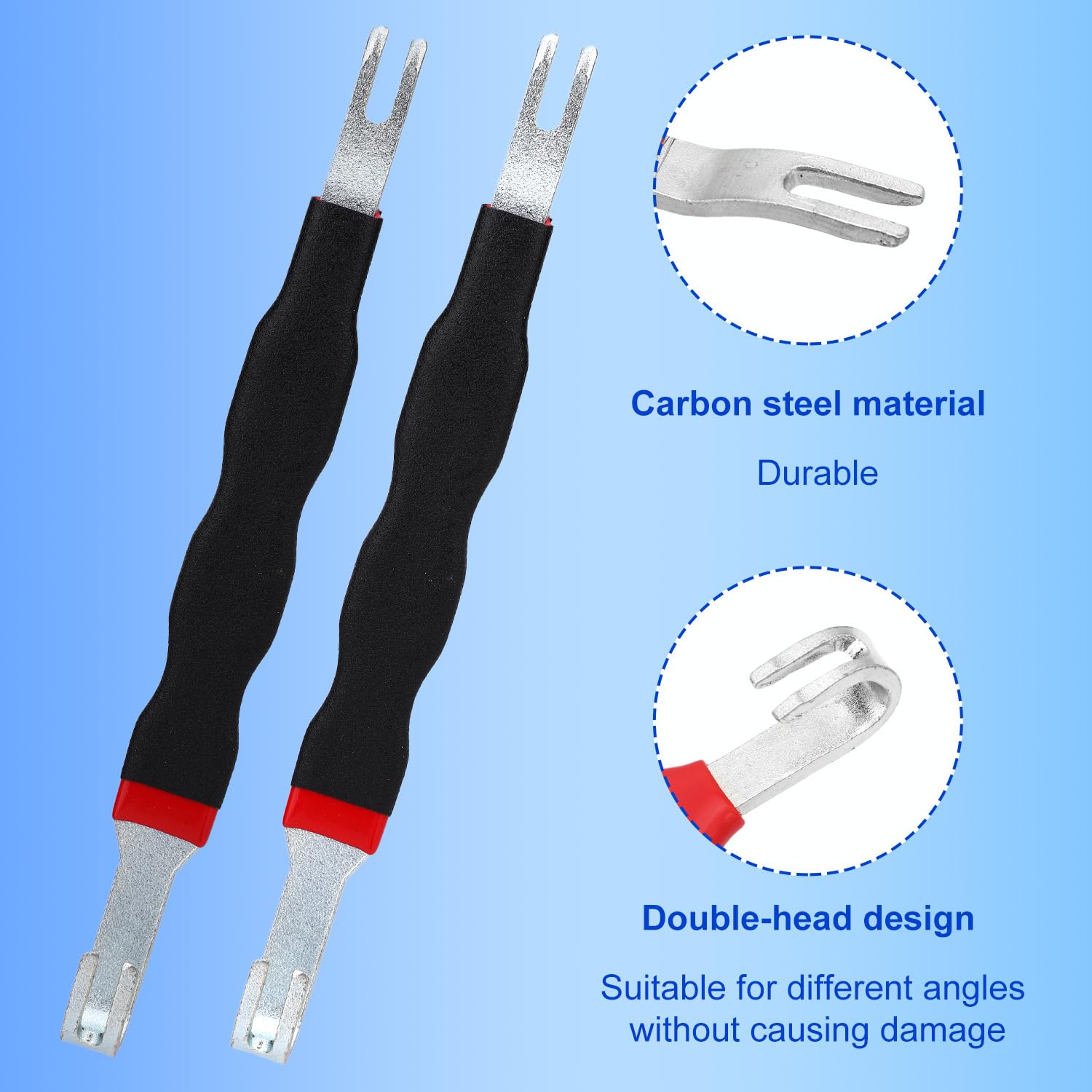 2 Pezzi Connettore Elettrico Terminale Automobilistico, Pinze Sconnessione Elettrica Connettore a Spina Automobilistico Strumento di Sconnessione Universale per Auto Camion (Nero)