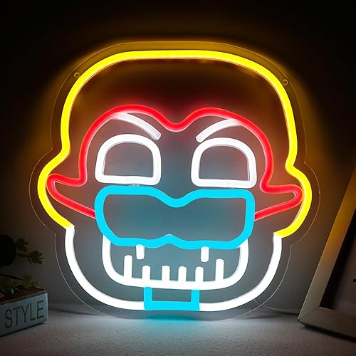 Miniatura 25 de Freddy - Letreros de neón para decoración de pared, luces LED de neón para dormitorio, cumpleaños, regalos de Navidad para niños, adaptador de Cinco