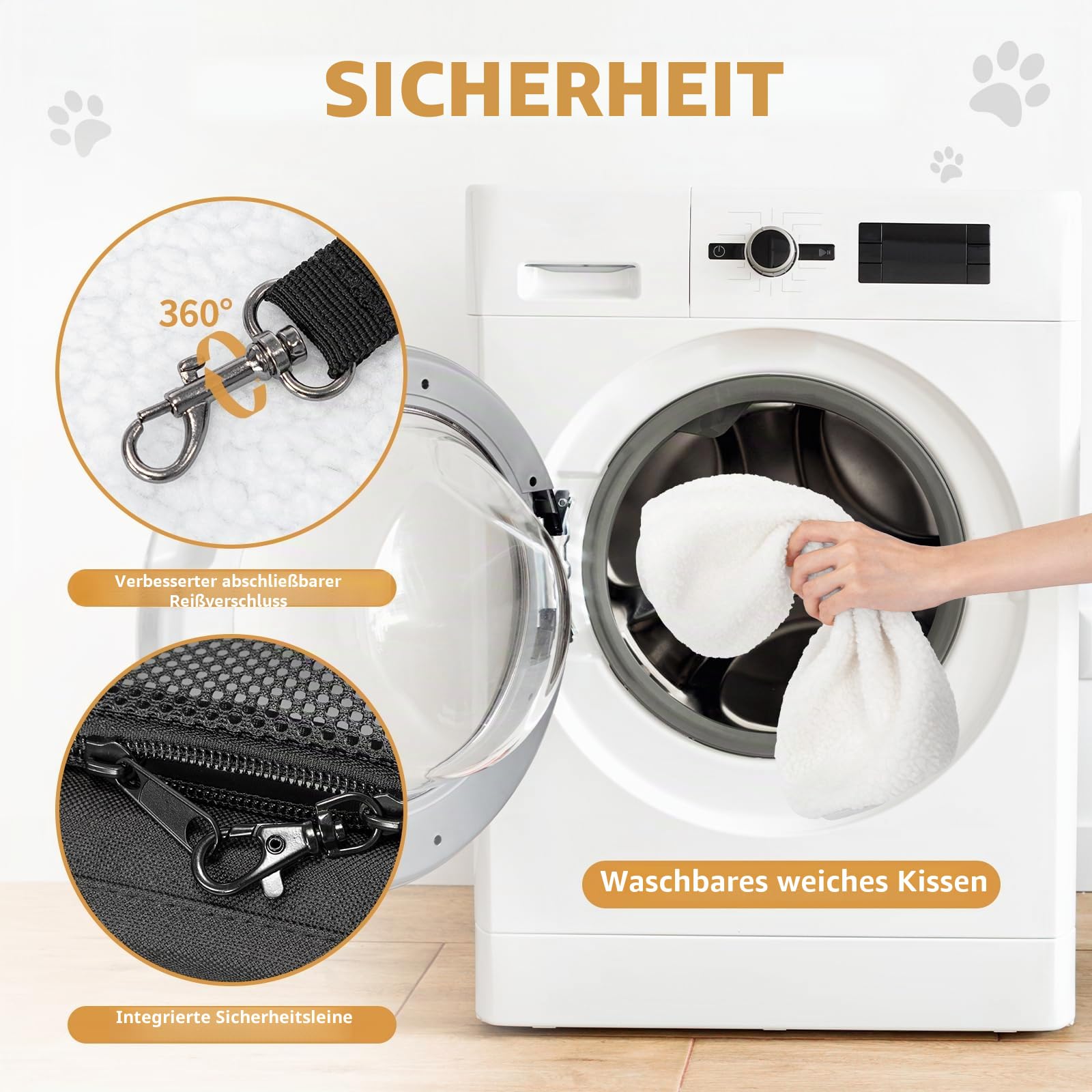 Petsfit Transporttasche Hunde und Katze, Katzentransportbox Hunde Katze Flugtasche für Haustiere im Auto Flugzeug oder in der Bahn