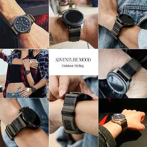 Miniatura 2 de Correas de reloj de nailon de liberación rápida, correa deportiva de tela de lona, correa deportiva de 20220.945 in, estilo militar para hombres y