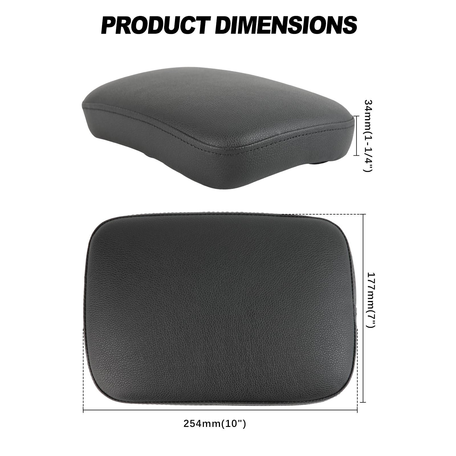 DREAMIZER Sedile Passeggero Posteriore per Moto con 8 Ventose per Sella Bobber Cruiser Chopper Custom (Nero)