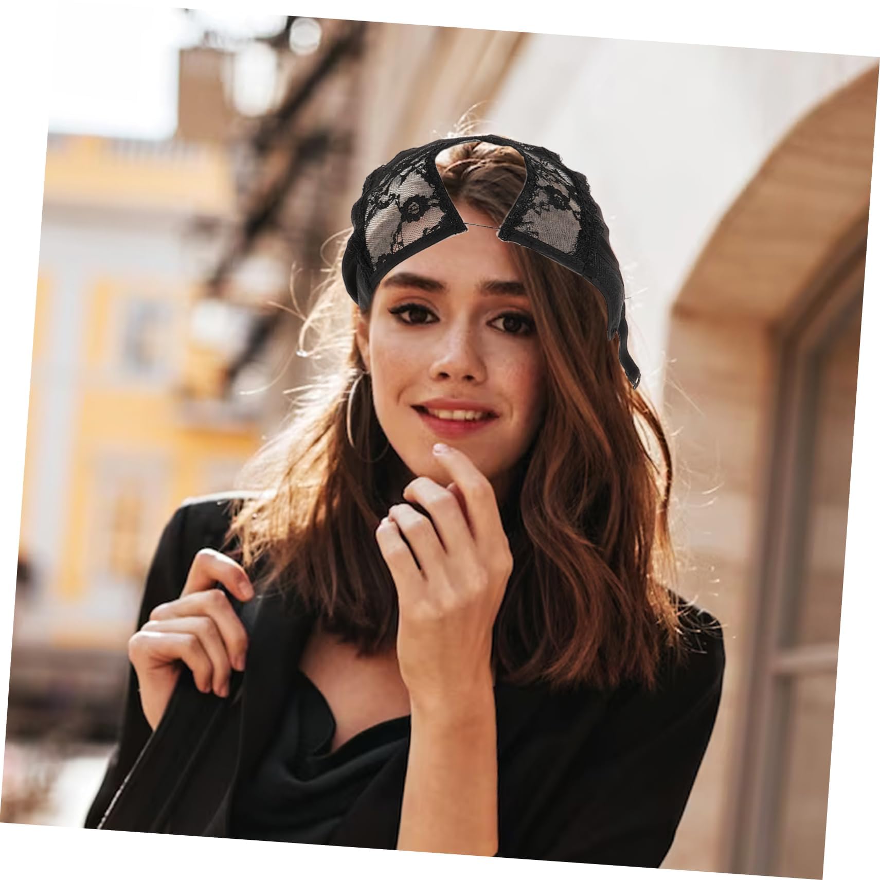 Healeved Wig Mesh Cap Stretchable Hairnets U-shaped Mesh Hat Wig Net Hair Accessory Comfortable Wig Cap