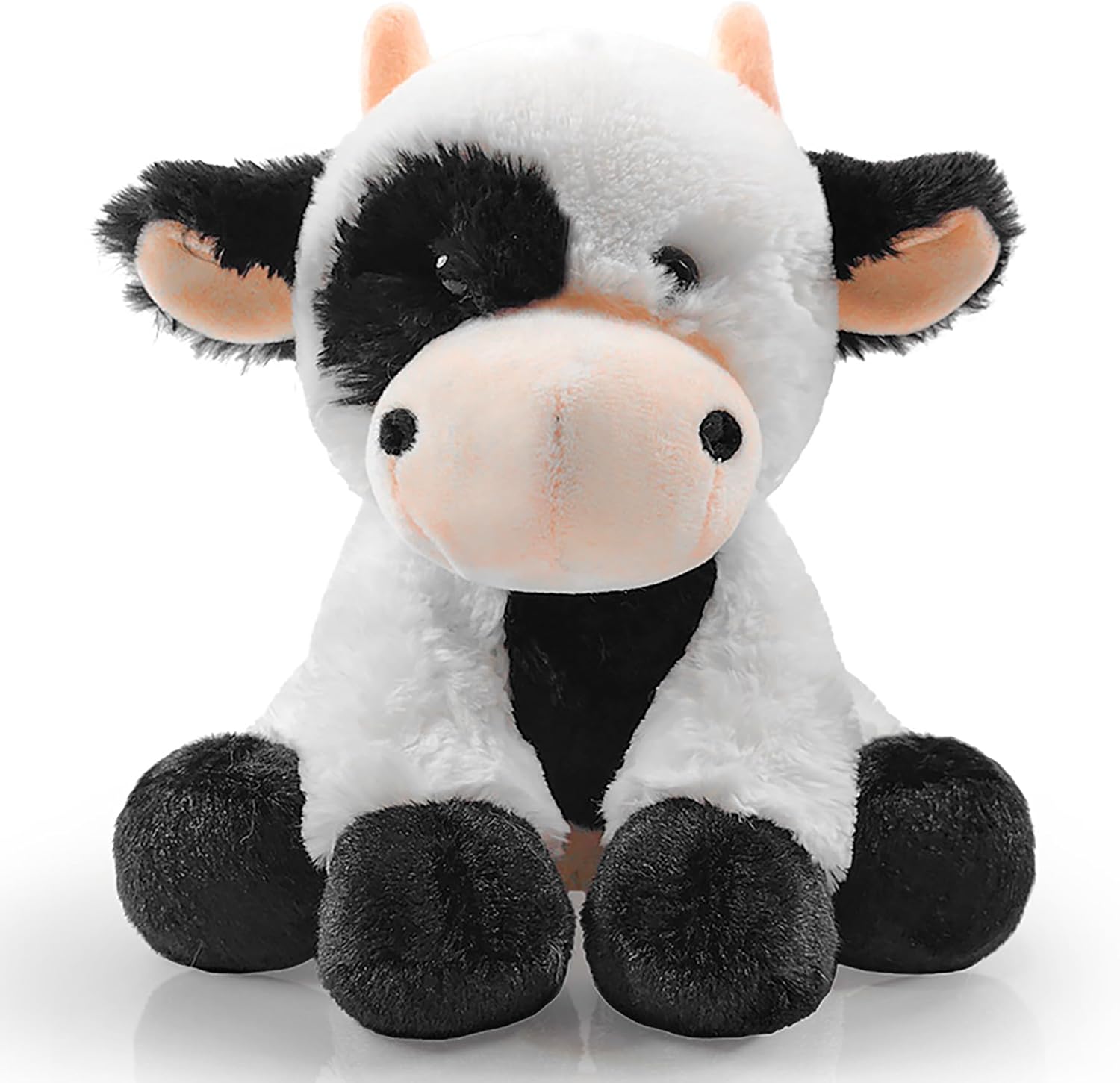 Plush Lamb Sitting Toys Stuffed Animal, Realistic Sheep Stuffed Animal Toy Characters Stuffed Filled in Limbs 8.5 Inch Soft Huggable for Kids with Stuffed Animals Easter Baptism Gift for Girls Boys