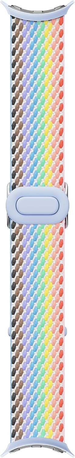 Google Pixel Watch Woven Pride Band - Compatible with the 41mm Pixel Watch 1, 2, 3, and 4 - Rainbow