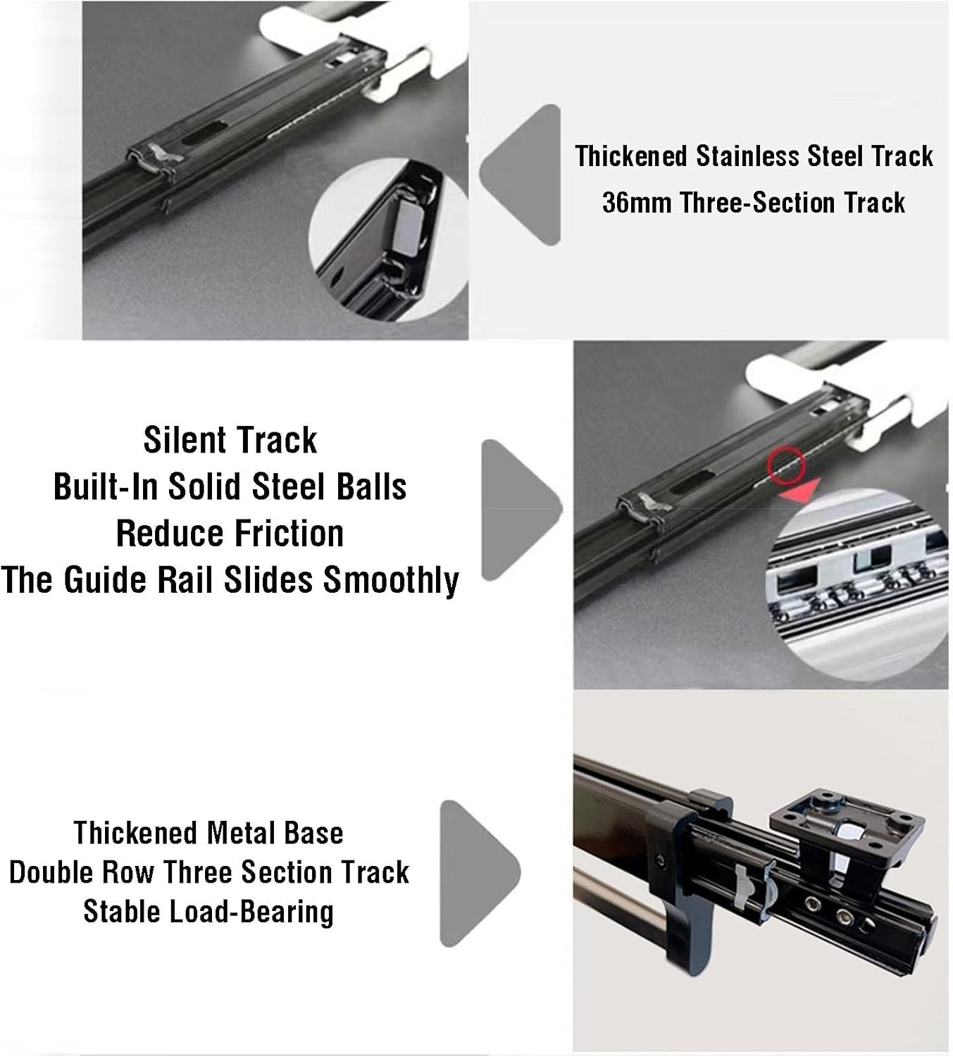 引き出し式洋服ラックレール 30-80 cm、調節可能な頑丈なスチール製洋服ハンガーロッド、ワードローブの省スペース、耐荷重25 k