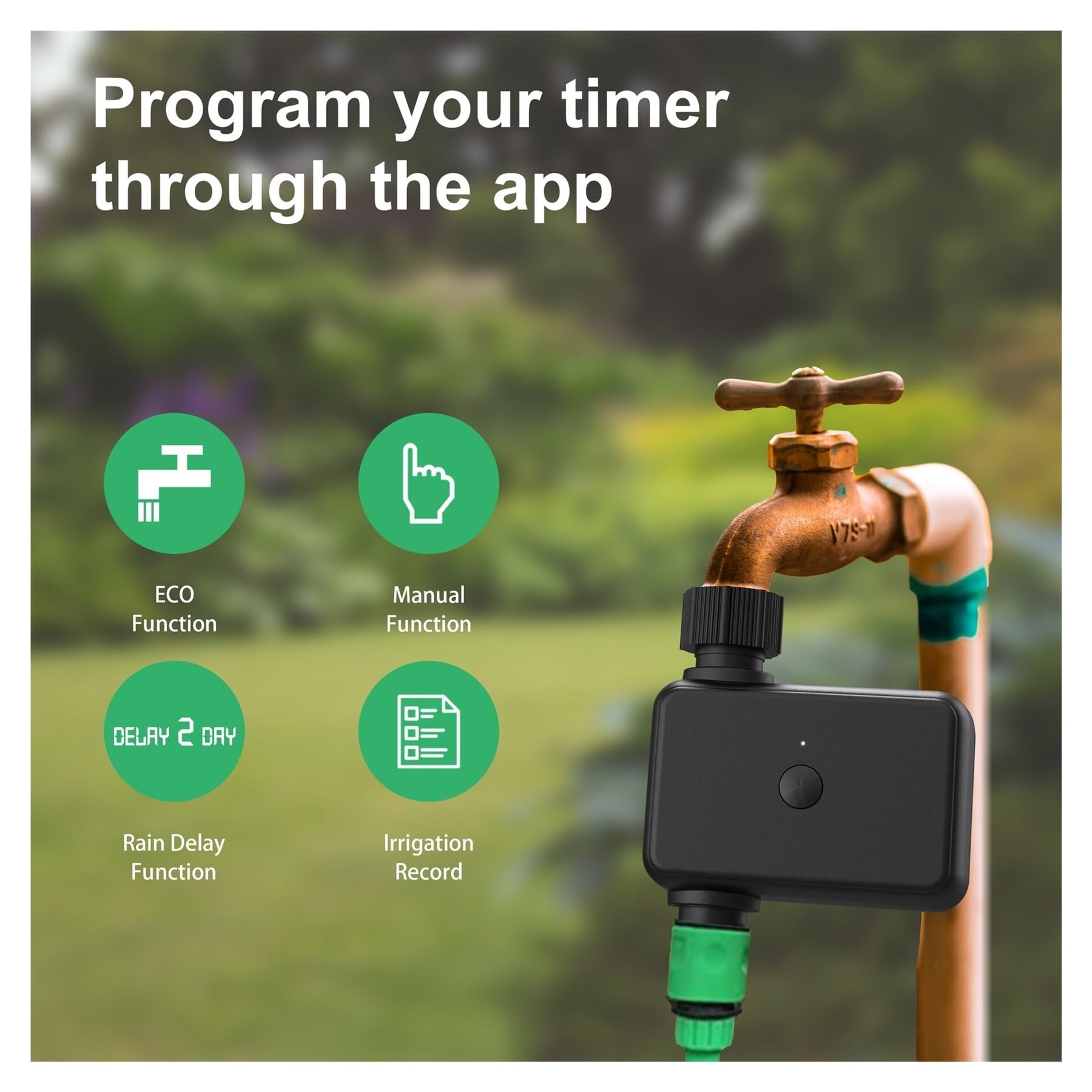 Temporizzatore dell'irrigatore Intelligente Timer Di Irrigazione IP55 Bluetooth WIFI Giardino Sistema Di Irrigazione Automatico Irrigatore A Goccia Valvola Di Controllo Smart Life Tuya Temporizzatore