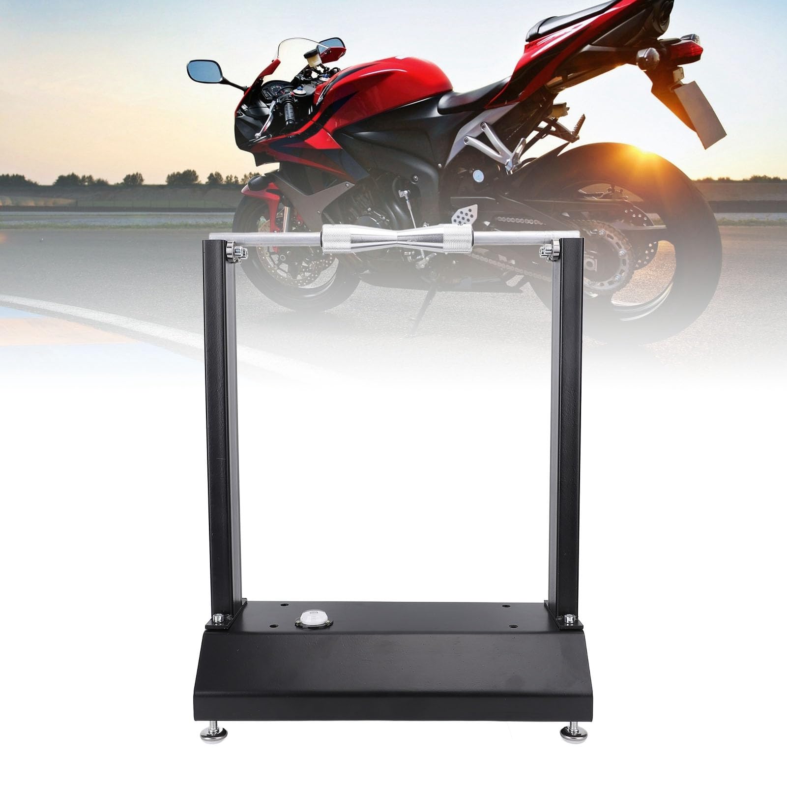Equilibrador de Ruedas de Motocicleta Mejorado, Soporte Universal de Equilibrio de Neumáticos de Alta Resistencia con Conos de Centrado Ajustables, Herramientas de Equilibrio de Alineación