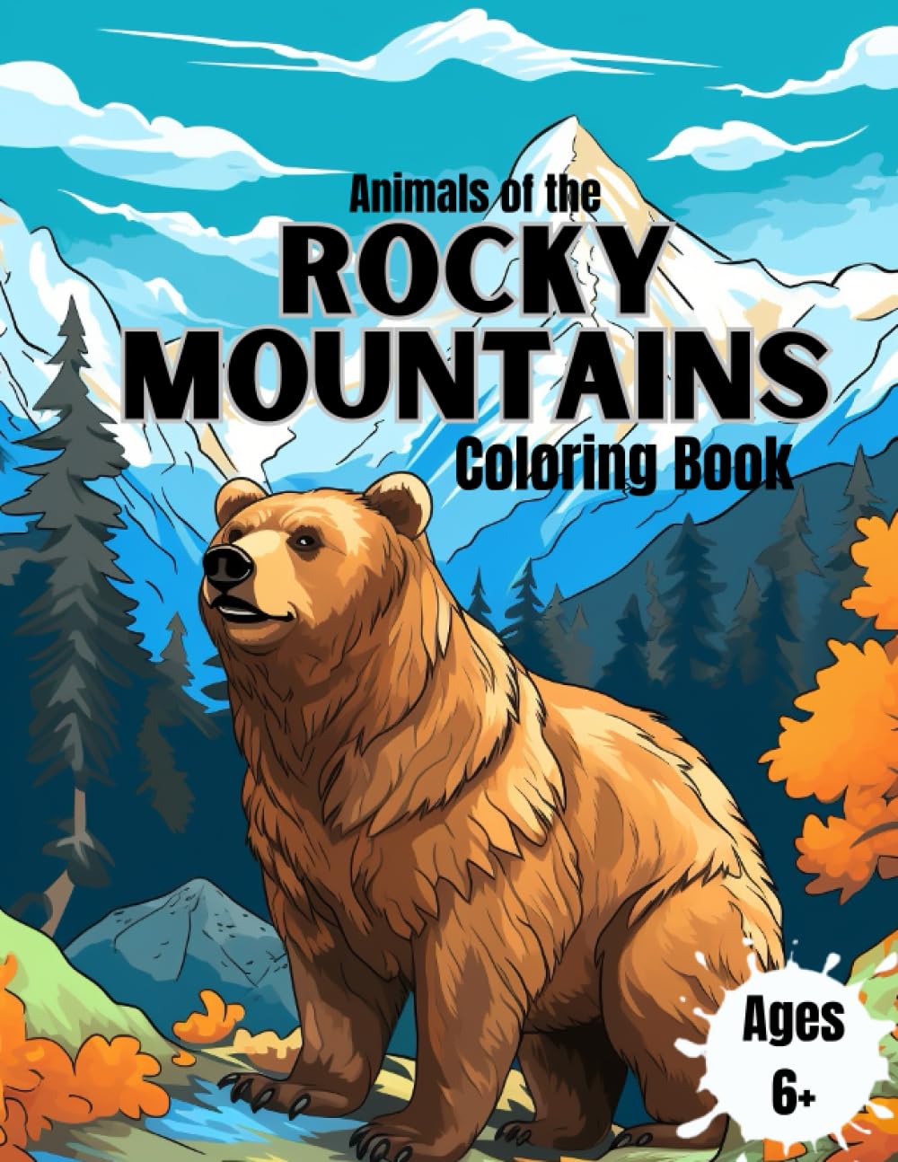 Animals of the Rocky Mountains: Coloring Book