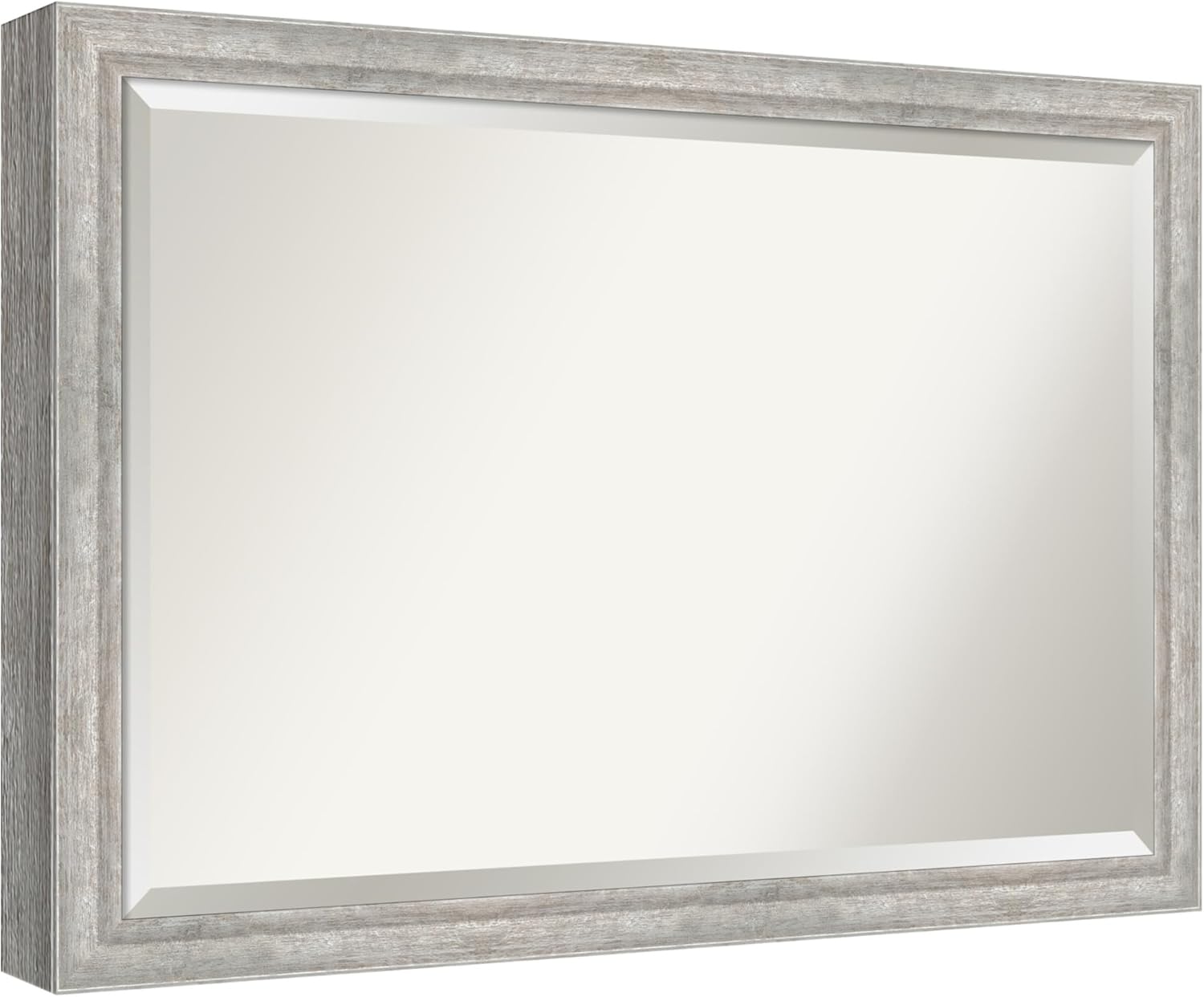 Amanti Art Bathroom Mirror for Over Sink, Vanity Mirror, Wood Frame, Hangs Horizonally and Vertically, Bathroom Wall Decor, Beveled Edge