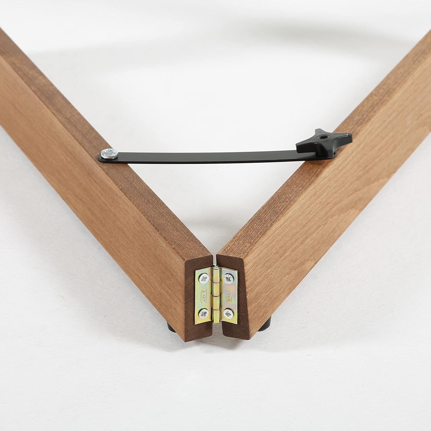 M&T Displays Wood Portable Easel, Foldable and Practical Solution for Presentation or Amateur Artwork, Canvas Sizes from B2, 19.69 x 27.83 inch up to A0, 33.11x46.81 inch (Dark Wood, 59)