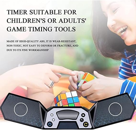 Speed Cube Timer – Perfect for Speed Cube & Puzzle Competitions – Smart Games IQ Puzzle – Professional Touch Control Timer Machine with Large LED Display