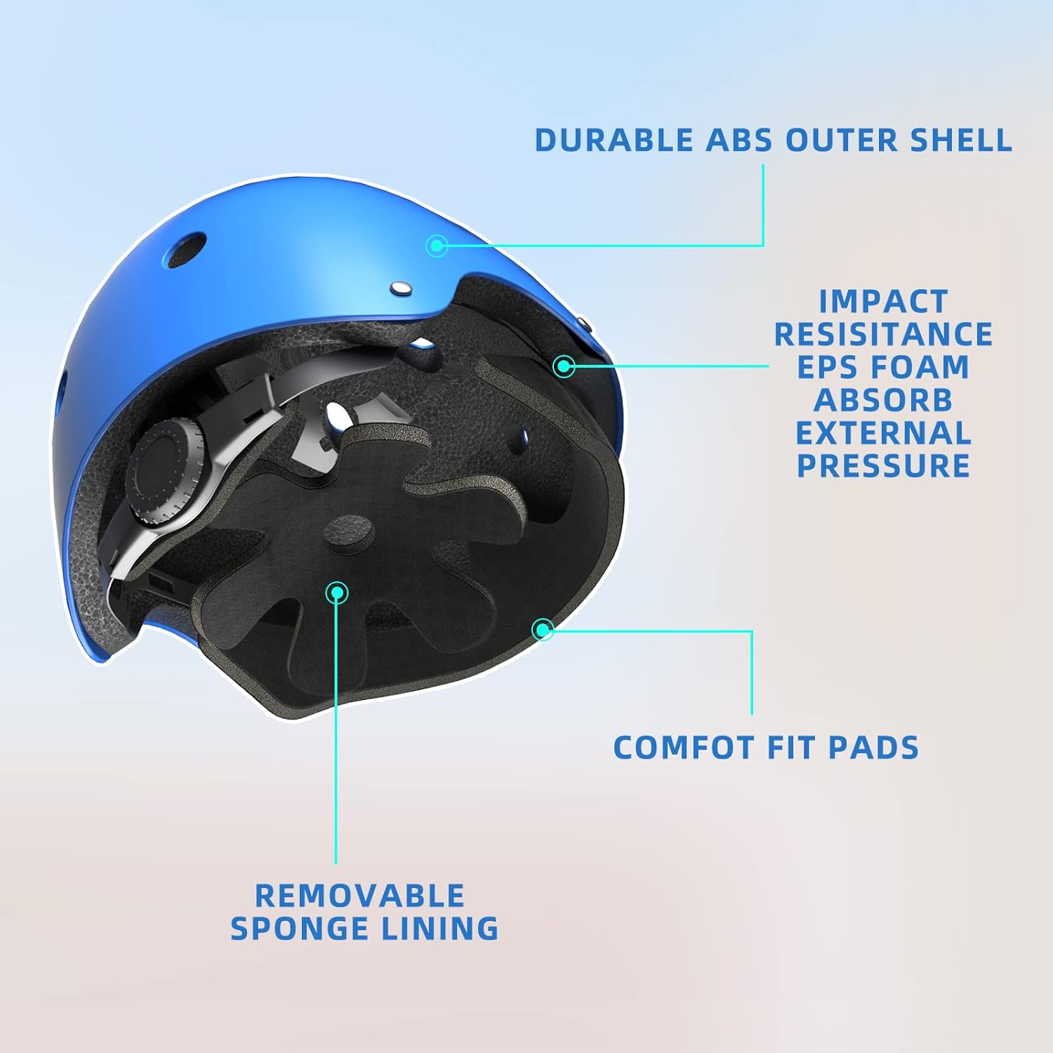 KORIMEFA Skateboard Helmet Lightweight Multi-Sport Cycling Scooter Roller Skating Inline Skating for Men Women 5+ Years Old : Sports & Outdoors