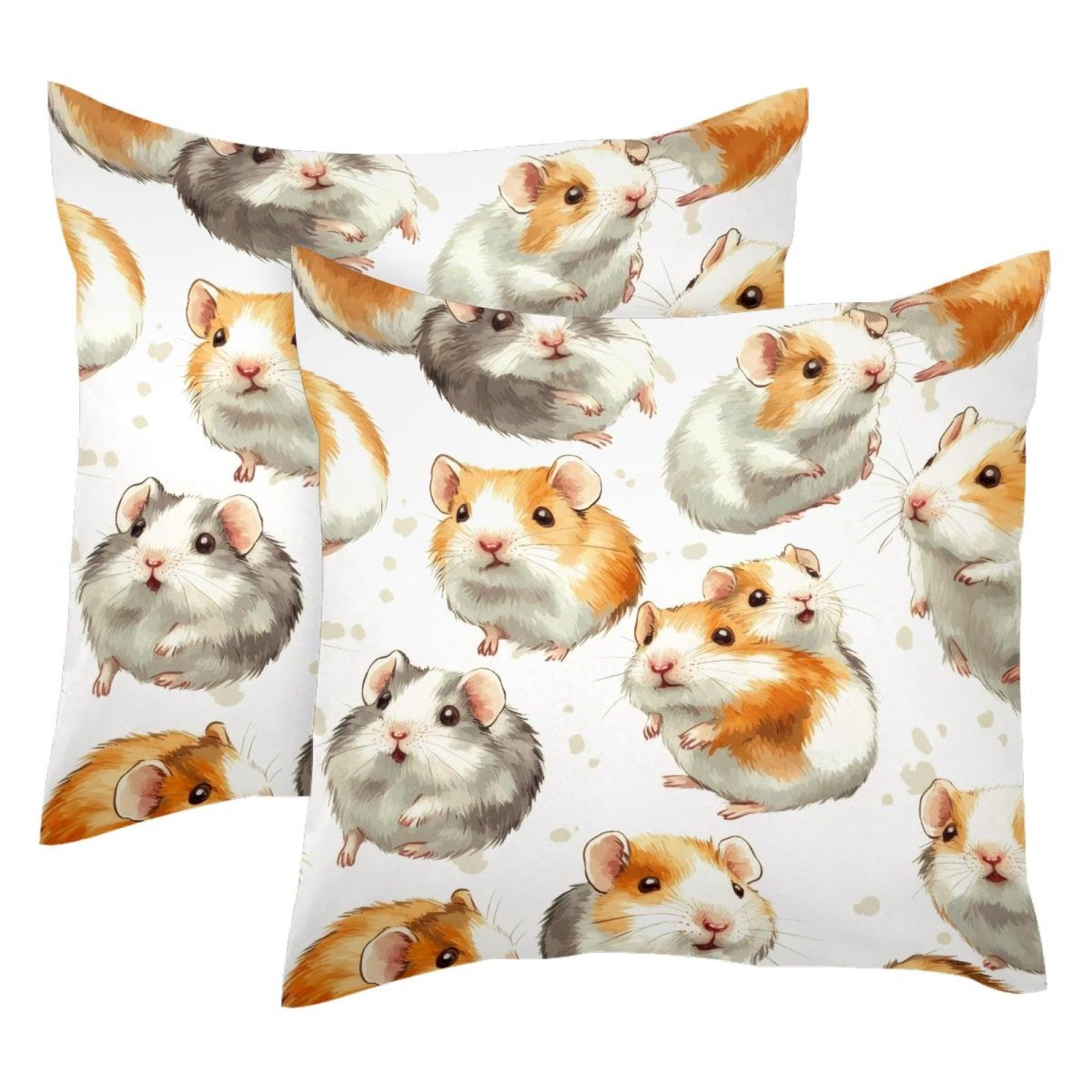 Housses de coussin velours hamster 50x50 cm pour rénover vos vieux coussins