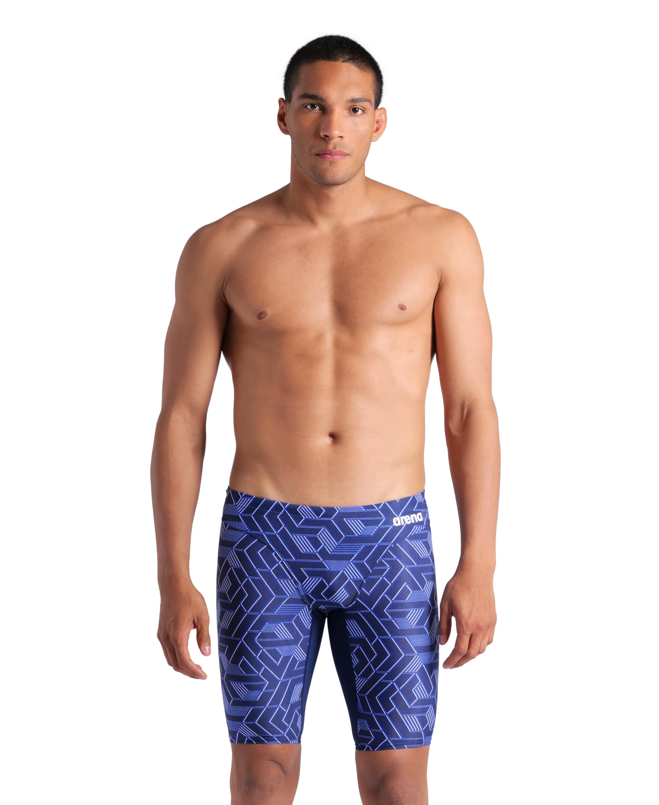 Arena Men's Navy/Team Navy Performance Escape Swim Jammer Athletic Swimwear Professional Swimsuit