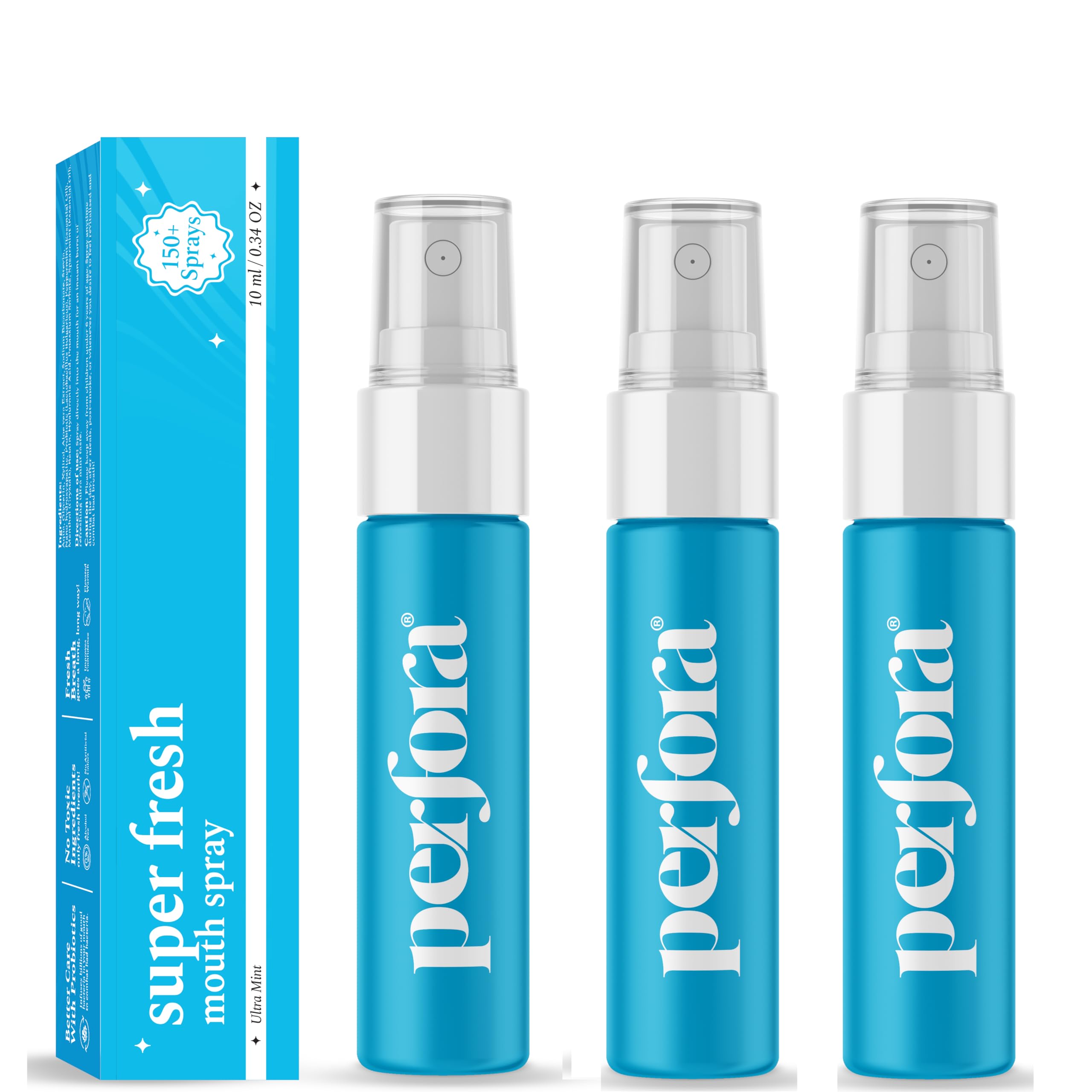 Perfora Super Fresh Ultra Mint Mouth Spray | Instant Fresh Breath, Alcohol-Free, Teeth Remineralisation, SLS Free | 10 ml x 3 (B0D2P58LGV) Amazon Price History, Amazon Price Tracker