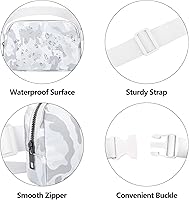 Vista 168 de Riñonera cruzada para mujeres y hombres, bolsa para cinturón para senderismo con correa ajustable, riñonera para correr, entrenamiento, deportes