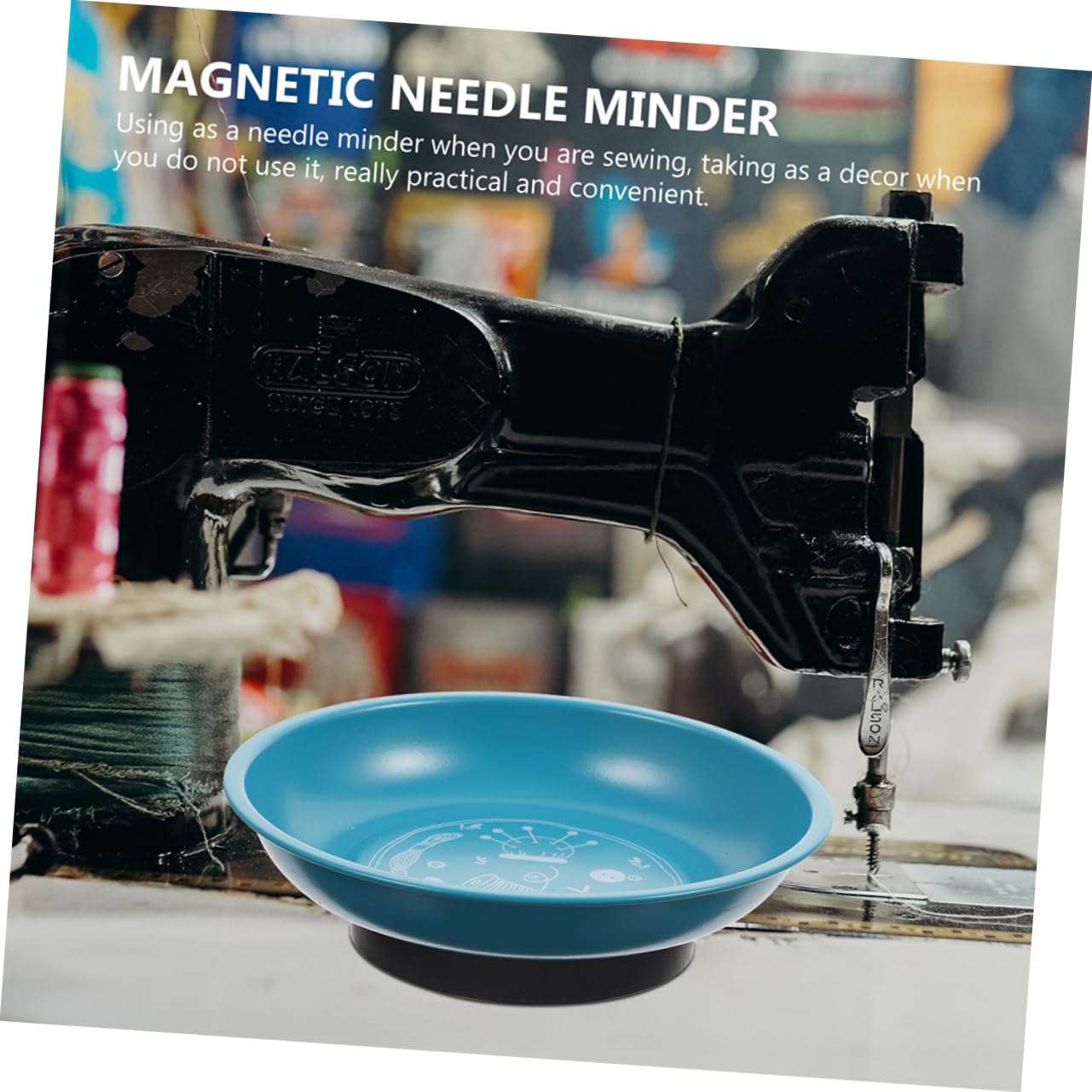 Packung Magnetische Nadelbox als Nähnadel Organizer, Blau Gelb