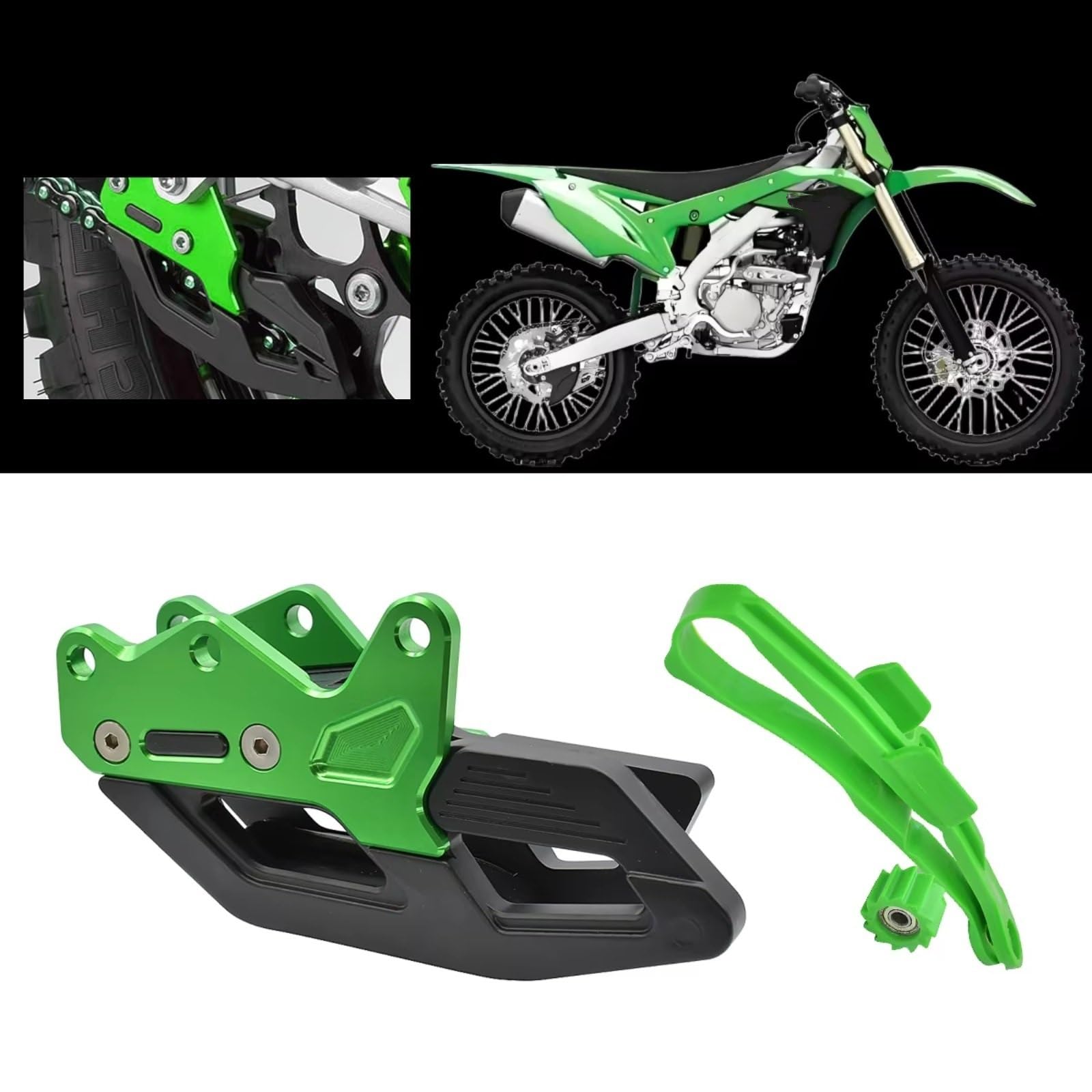 Catena Guida Guard Compatibile Con Per KX 450F 2009 2010 2011 2012 2013 2014 2015 2016 2017 2018 Moto Catena Guida Guard Protector