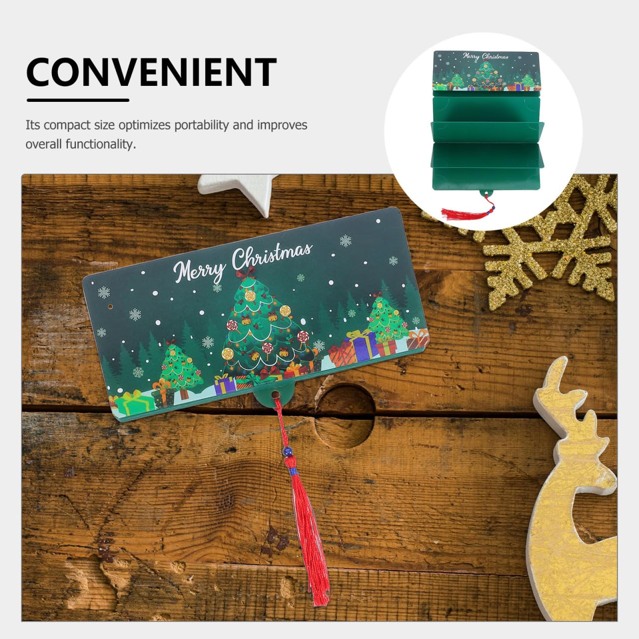 Angoily 12 Unidades De Regalos De Dinero De Navidad, Tarjeta 10 Compartimentos, Sobres De Dinero De Navidad Para Efectivo Para Familia, Fiestas Navideñas, Organizador De Efectivo Verde