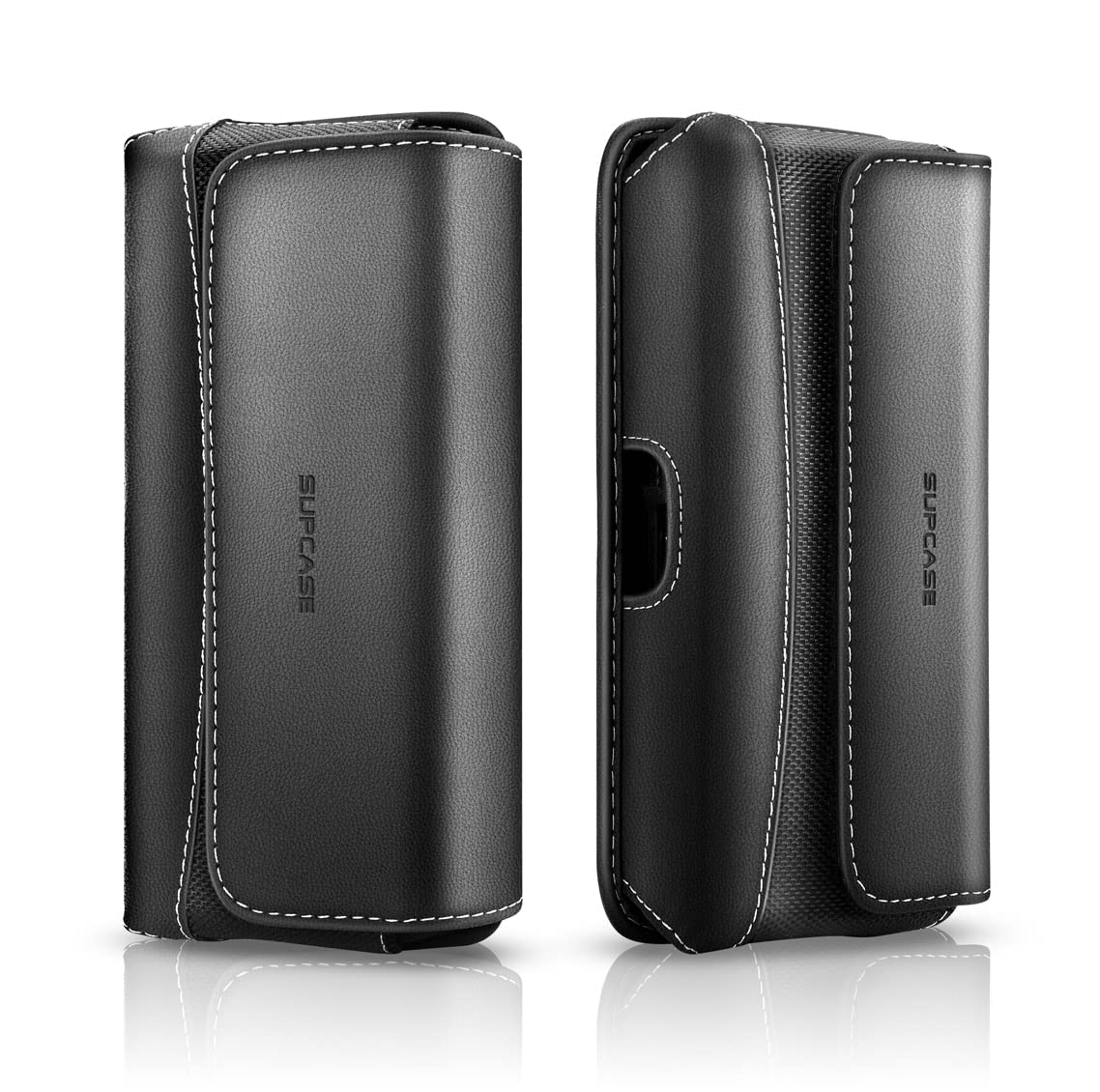 SUPCASE Holster for Samsung Galaxy Z Fold 4 5G (2022) / Galaxy Z Fold 3 5G (2021) / iPhone 14 Pro Max 6.7 inch, Wear-Resisting Leather Pouch Case with Belt Clip (Black)