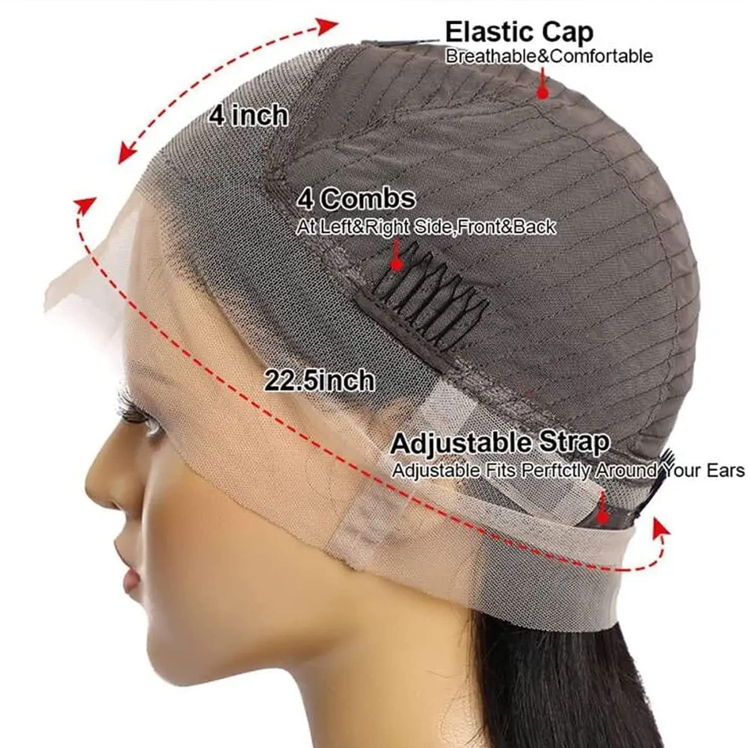 Enoya 360 Lace Front Wigs Human Hair Pre Plucked Kinkystraight Wig, Glueless Wigs 200 Density for Black Women with Baby Hair Natural Hairline (360 Lace Frontal Wig, 14")