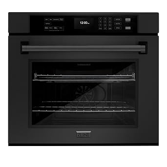 ZLINE 30 in. Professional True Convection Single Wall Oven with Air Fry and Self Clean in Black Stainless Steel WASB-30