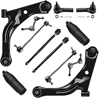 Vista 44 de Detroit Axle - Kit de suspensión completo de 12 unidades para Dodge Ram 1500 4x4 solamente - 2 brazos de control superiores y rótulas, 2 rótulas