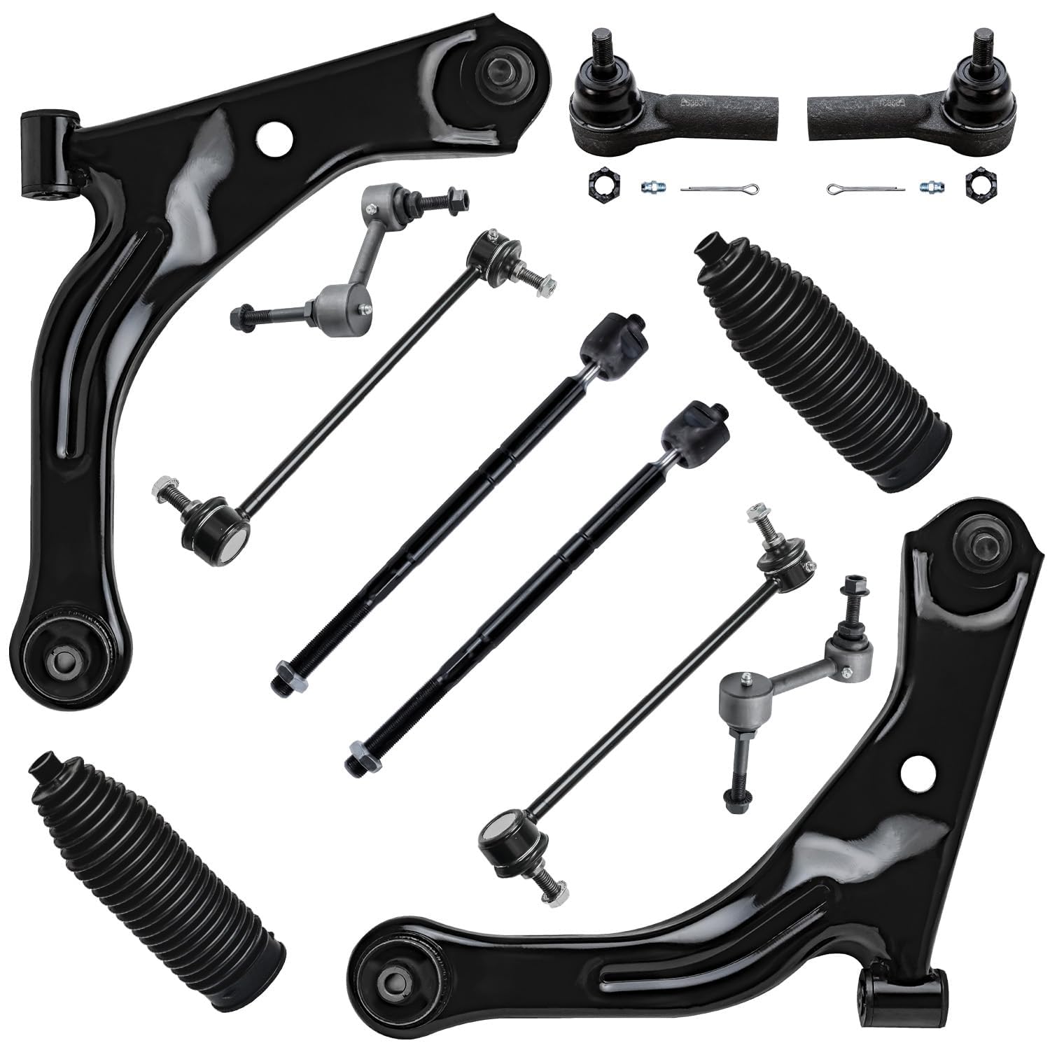 Detroit Axle - 12pc Front End Control Arms Kit for 2009 Ford Escape