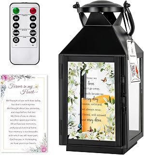 Memorial Lantern - Bereavement Sympathy Gifts for Loss of Loved One - Mother, Father, Grandpa, Grandma Remembrance Gift