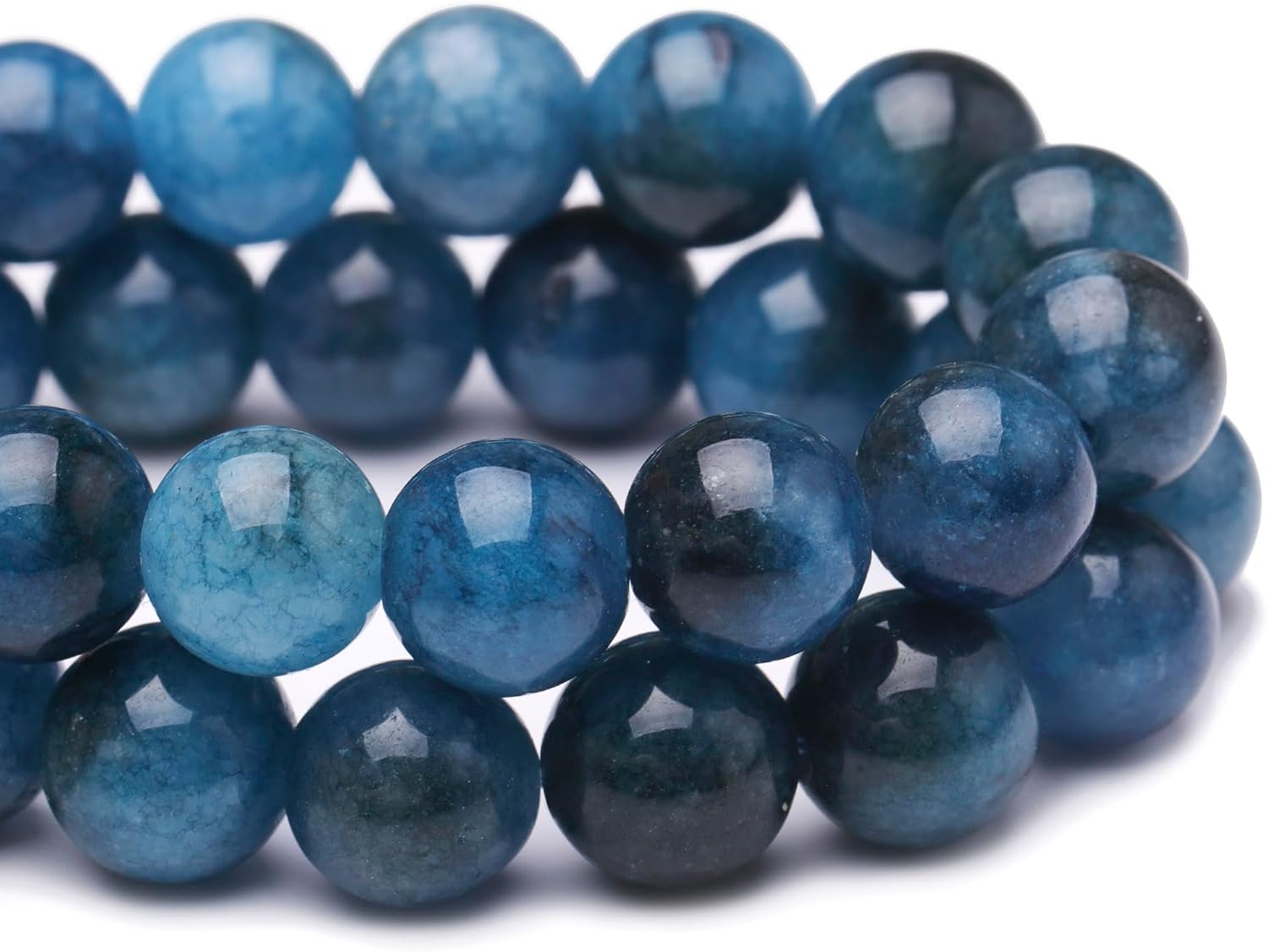 8mm Natural Stone Beads for Jewelry Making,Apatite Polished Smooth Round Gemstone Beads for Bracelet Necklace 15 Inch - Image 4