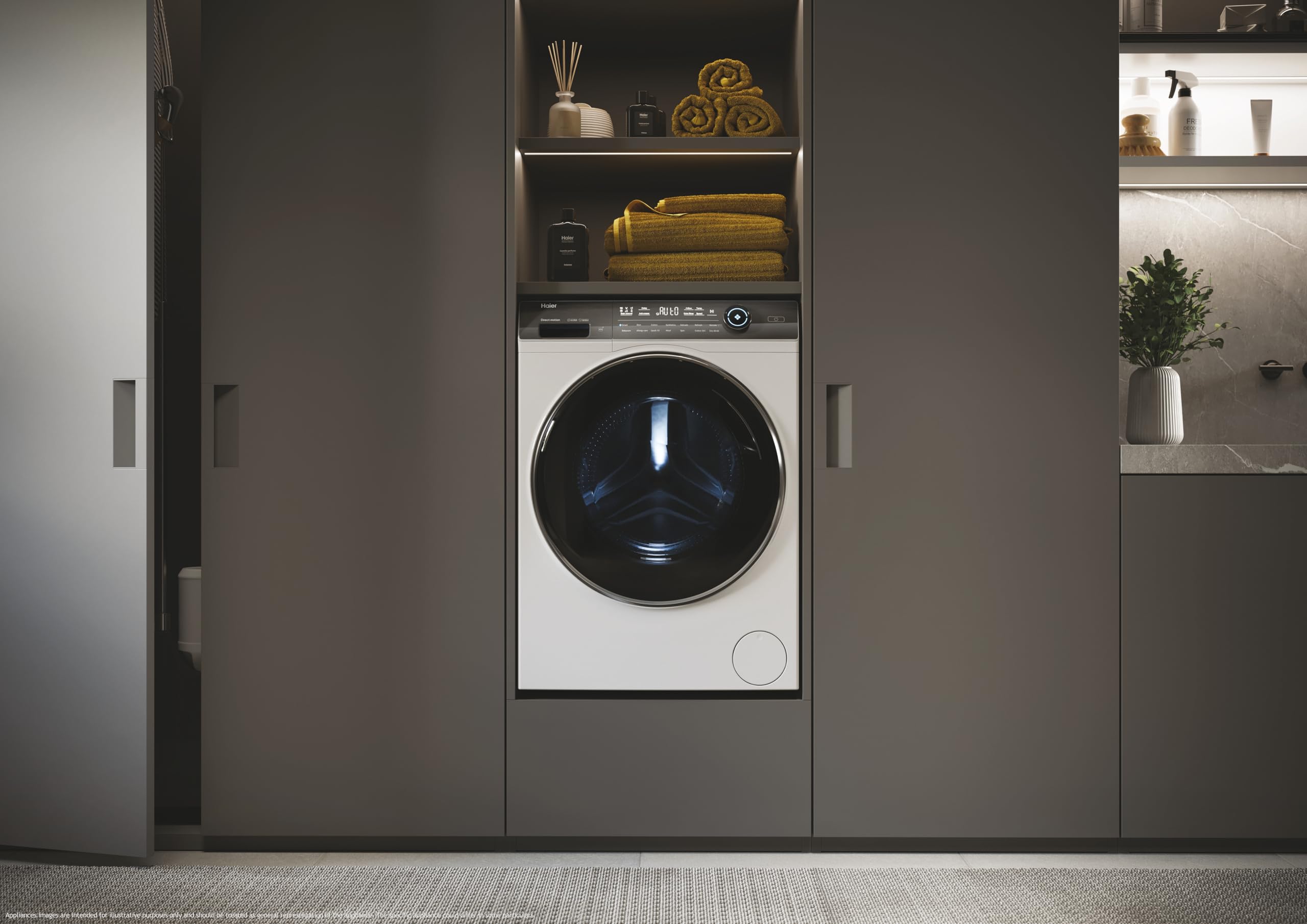 Haier I-Pro Serie 7 Plus Lavasciuga 10+6 Kg, 1400 RPM, Motore Direct Motion, Wi-Fi + Bluetooth, Vapore, Classe A/D, 85x59,5x61,7 cm AxLxP, HWD100-B14979U1