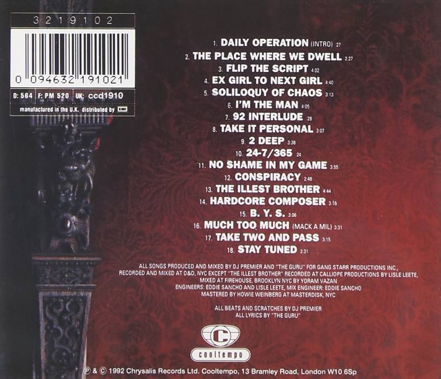 【LP/UK盤】Gang Starr / Daily Operation Gang Starr – Daily Operation – Vinyl (3D Lenticular, LP