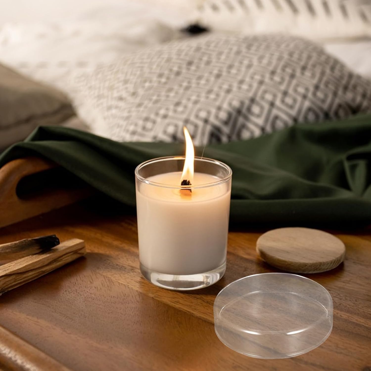 Glass Candle Cover Cylinder Shade for Open Ended Candle Holder, Glass Material with Timeless Design, Safely Extinguishes Flames and Ensures Clarity, for Dining and Restaurant