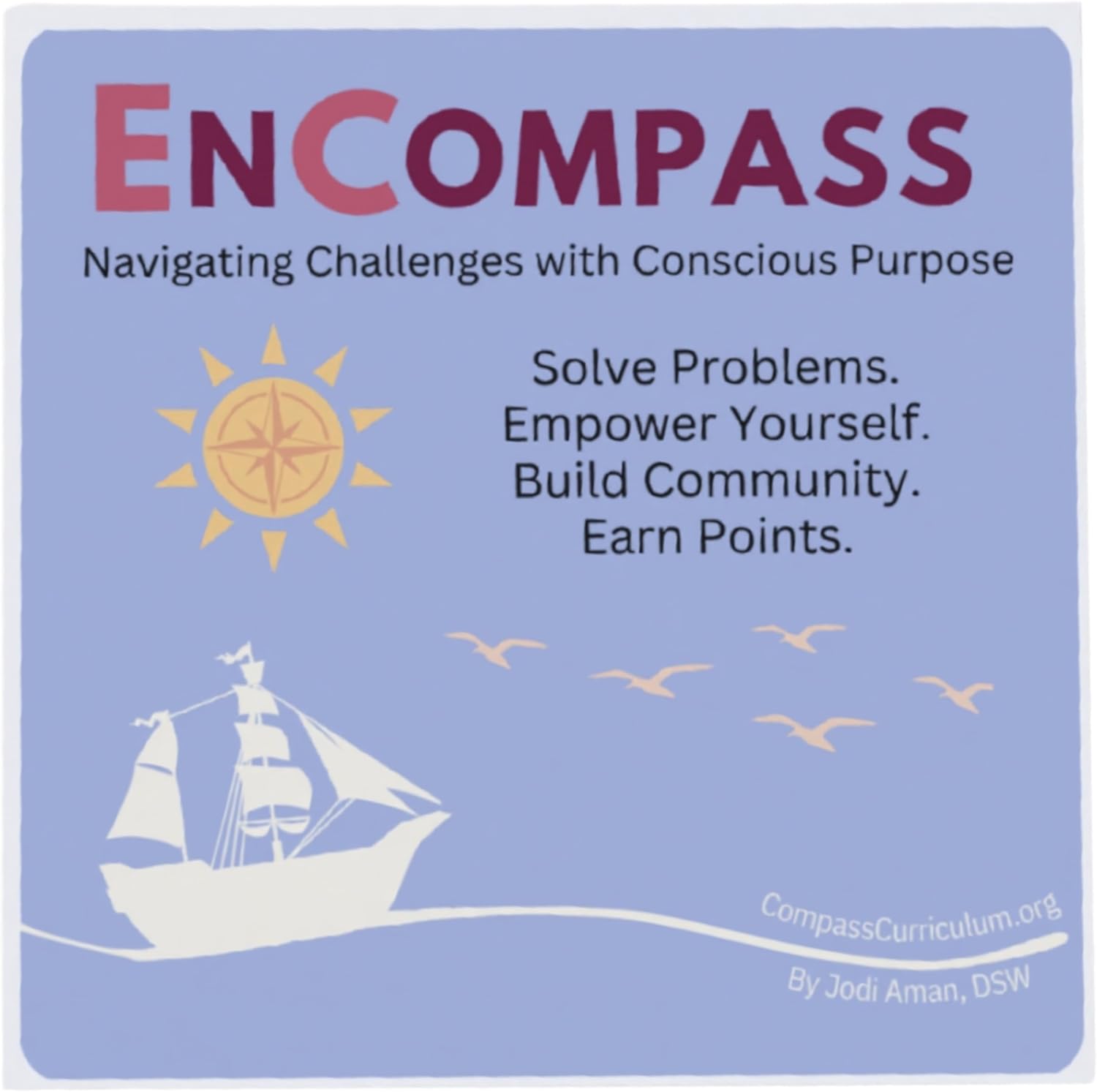 EnCompass Coping Skills Game – Build Problem-Solving Skills to Handle Life’s Challenges| Empower Emerging Adults to Overcome Anxiety & Real-Life Obstacles | SEL Classroom Activity